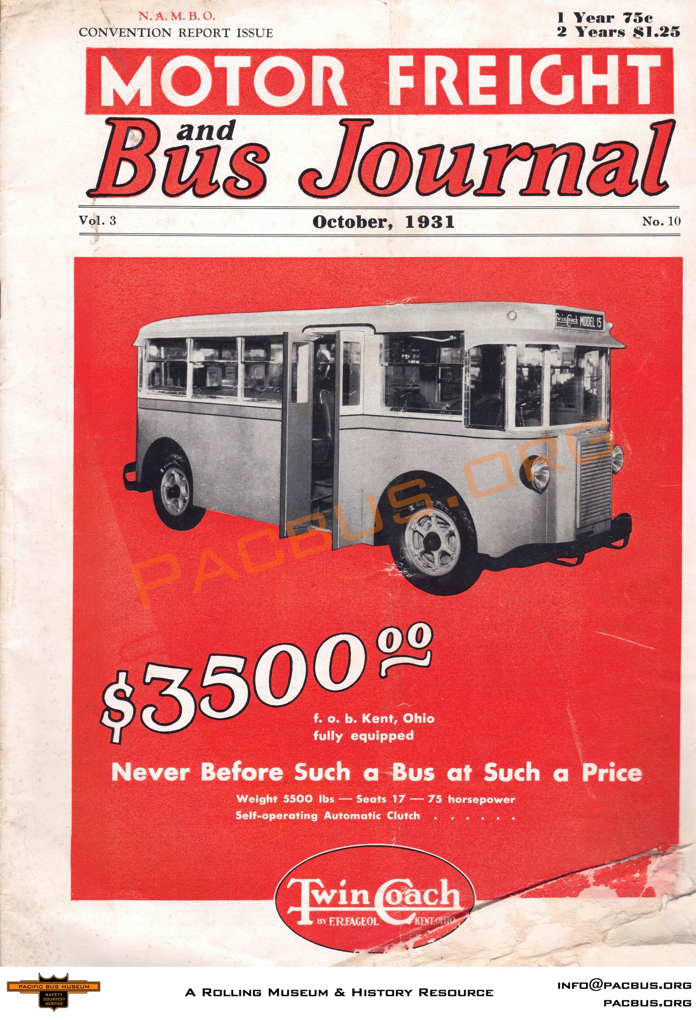Pacific - We found this need advertisement for a Twin Model 15 in our ...