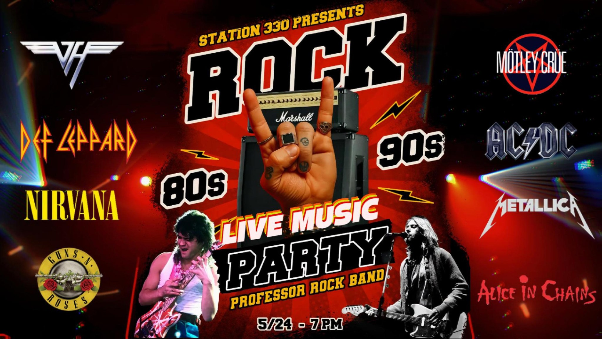 80s VS 90s ROCK PARTY | STATION 330 - BURLESON, TX | PROFESSOR ROCK BAND