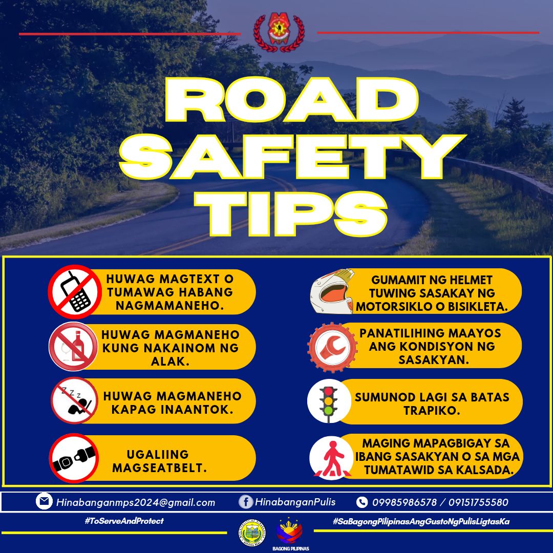 Hinabangan - TANDAAN|| ROAD SAFETY TIPS Mahalagang tandaan po natin ang ...
