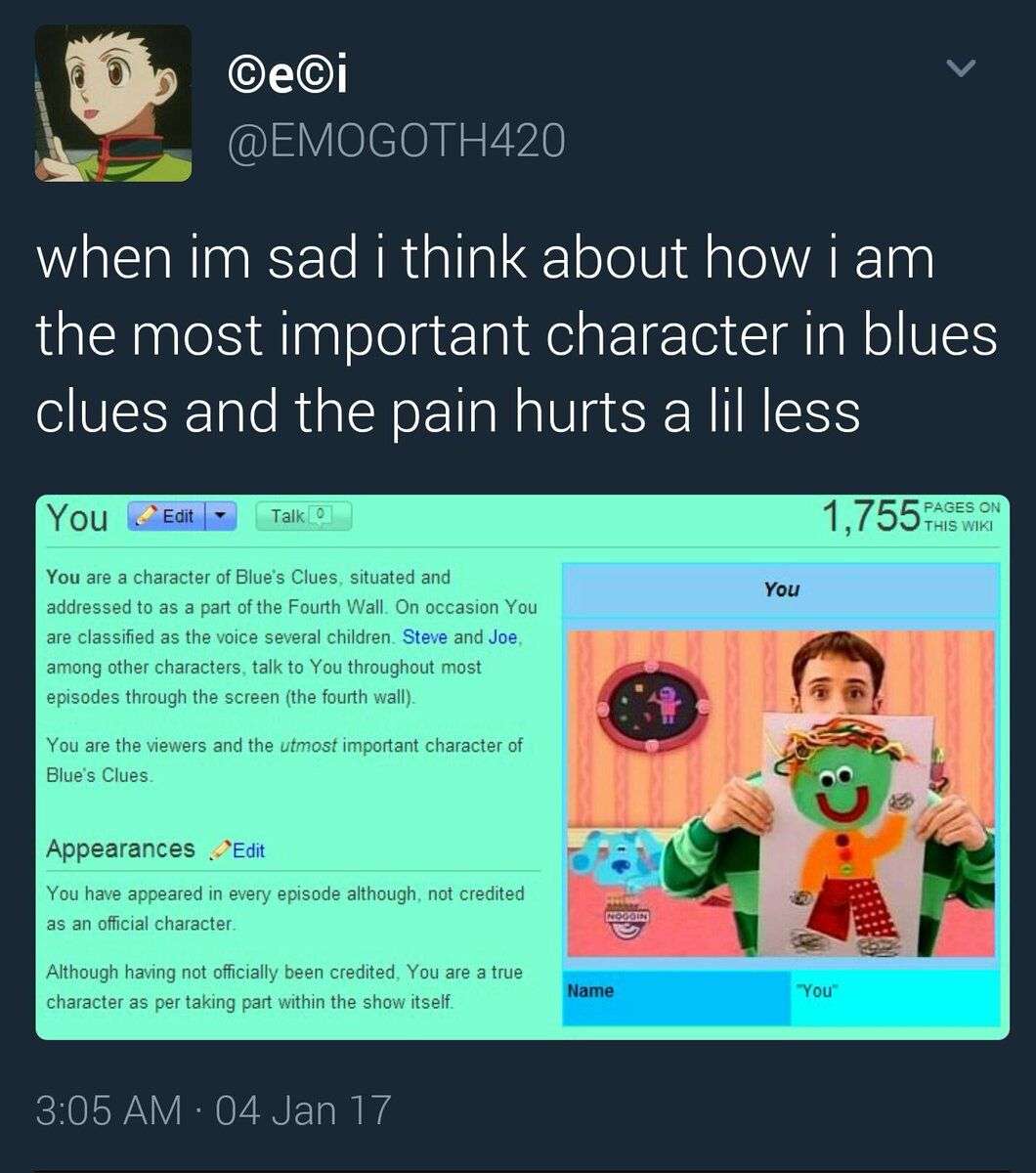 Stale - https://en.wikipedia.org/wiki/Blue%27s_Clues | Facebook