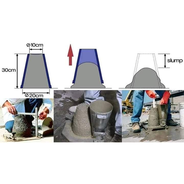 Civil engineer - Slump test for concrete.