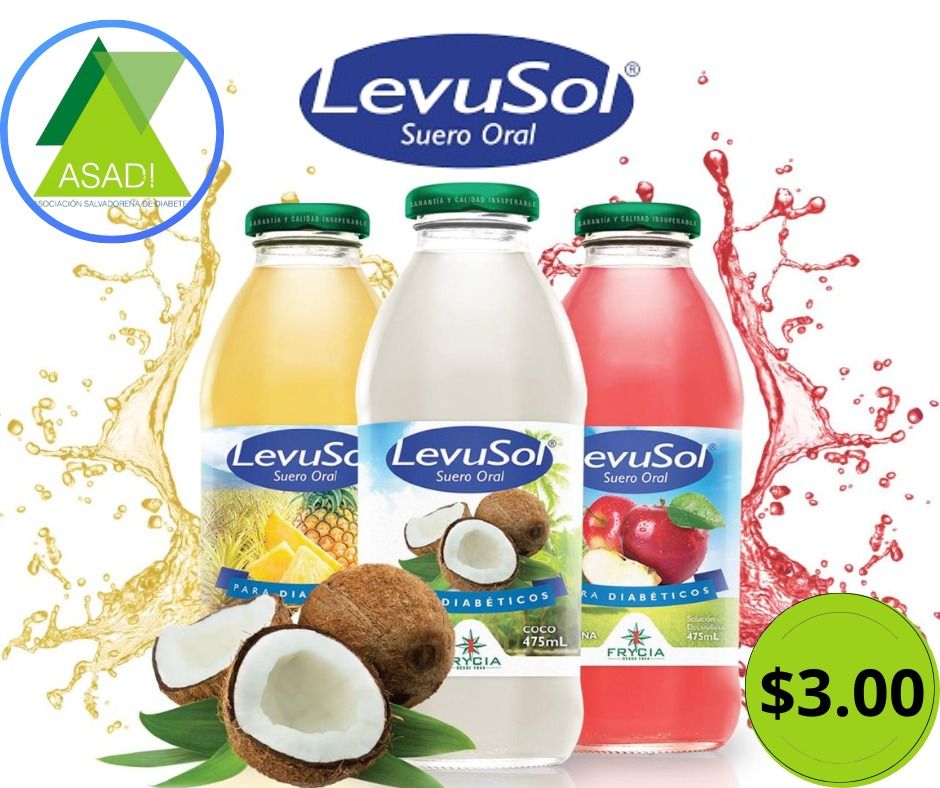 ASADI - LEVUSO suero oral, indicado para personas con Diabetes ...