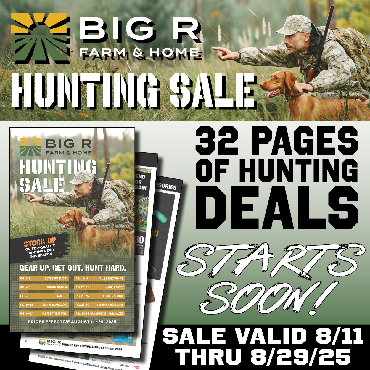 Big - STARTS MONDAY 8/11/25!! New Hunting Sale begins very soon. Get at ...