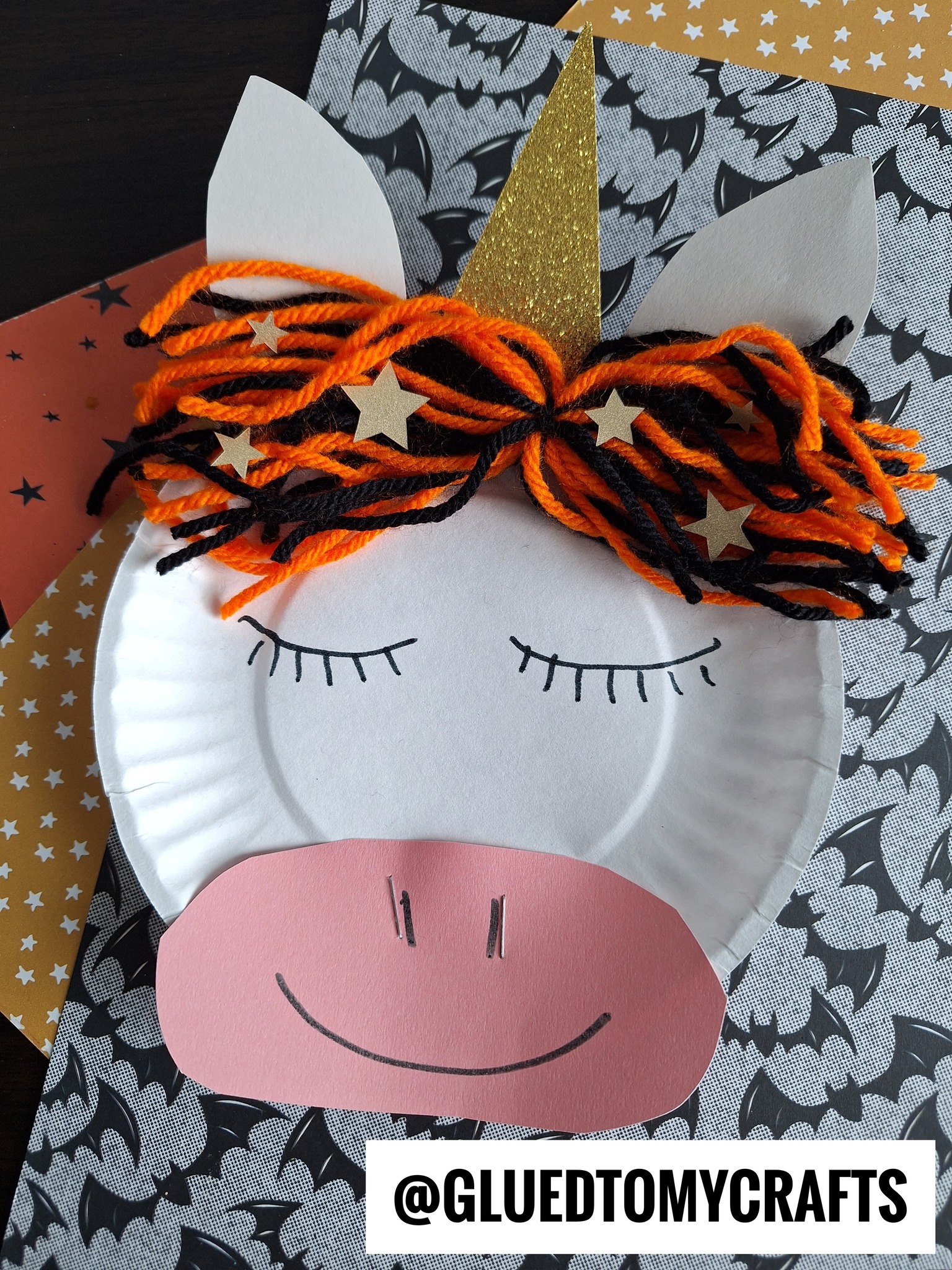 Glued - Paper Plate Unicorn Craft Idea 🎃 https://www ...