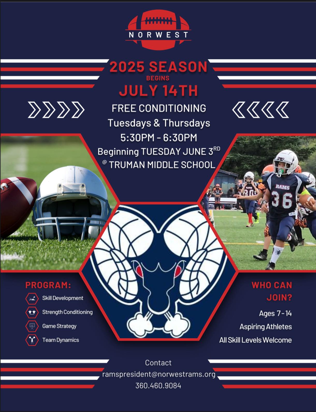 Norwest Rams Football and Cheer | Tacoma WA