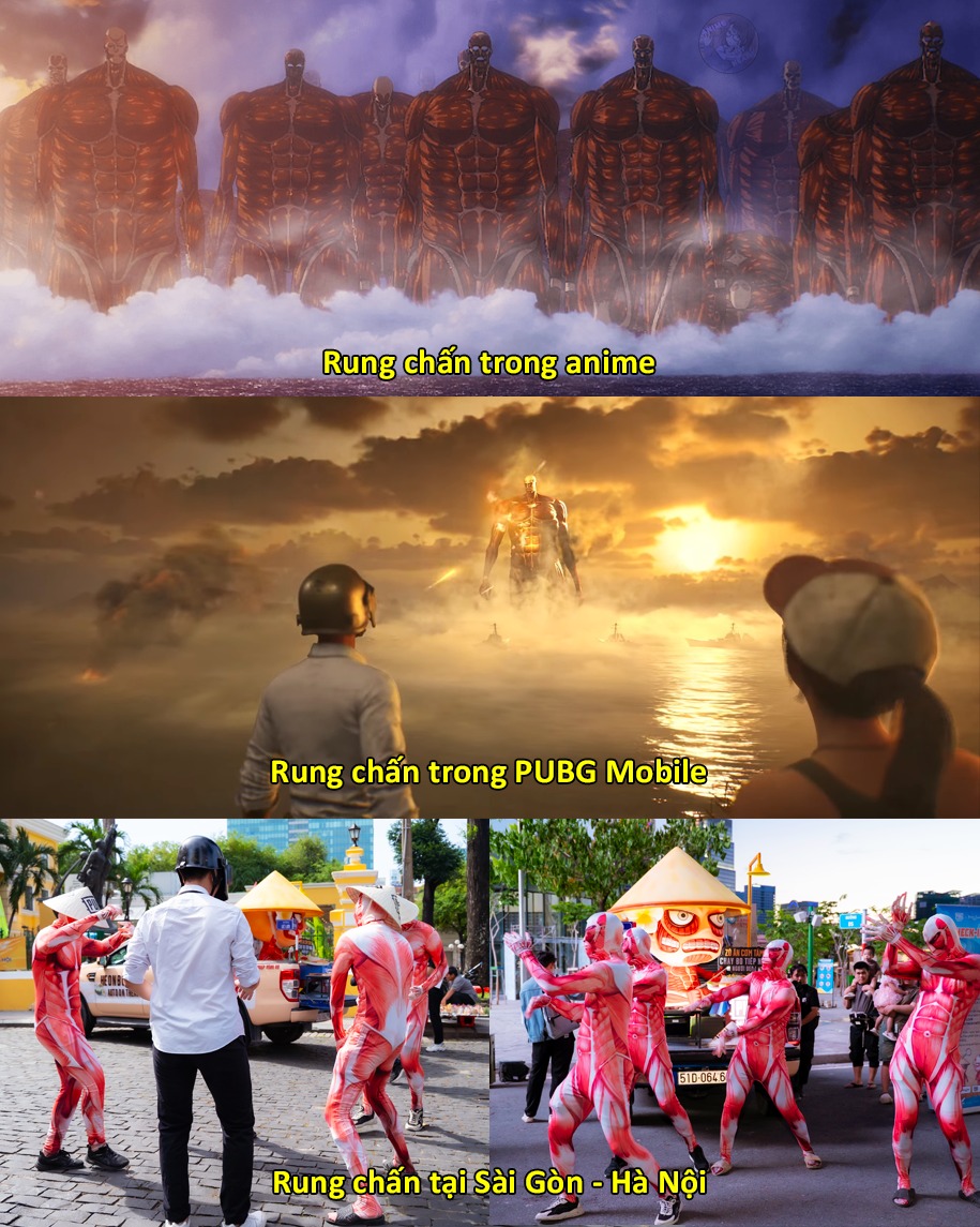 Anime - Rung chấn thị giác 🤣 #PUBGMOBILEVN #PUBGMxATTACKONTITAN # ...