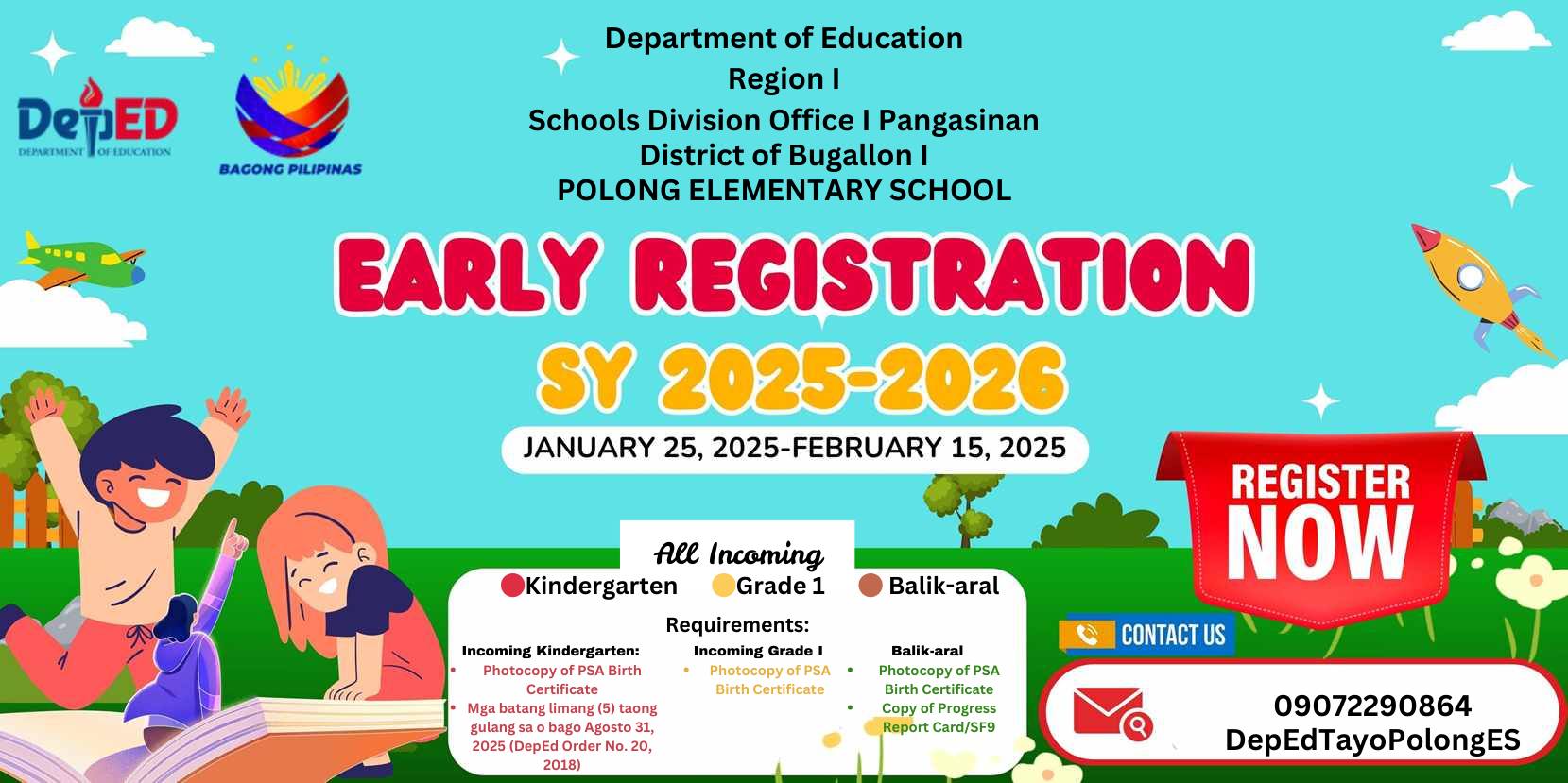 DepEd - 📢 ANNOUNCEMENT: EARLY REGISTRATION FOR SY 2025-2026 IS NOW OPEN ...