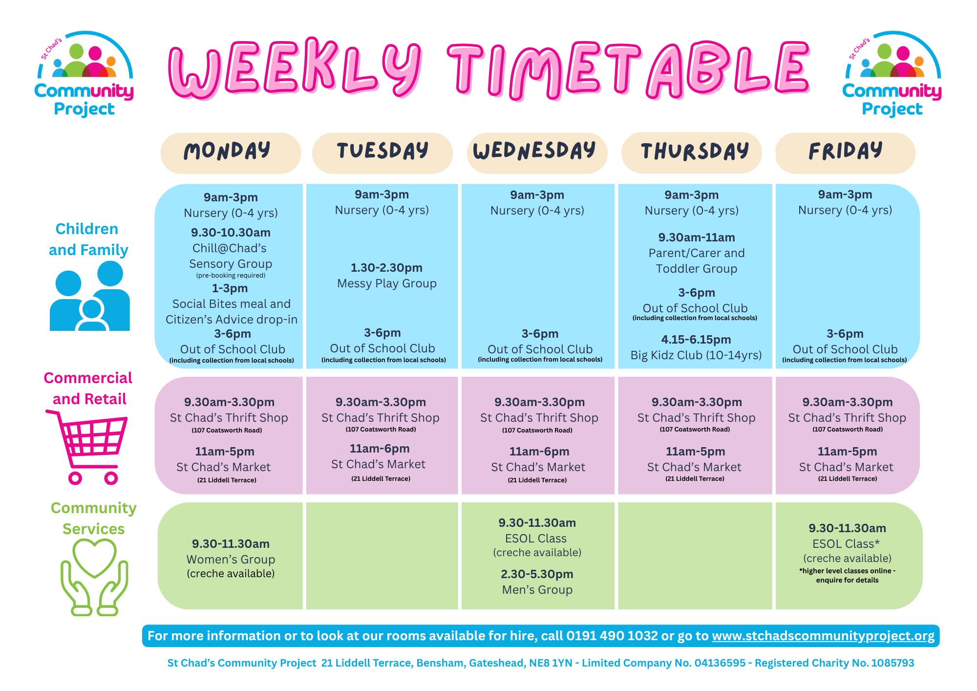 🎉 Our brand-new weekly... - St Chads Community Project | Facebook