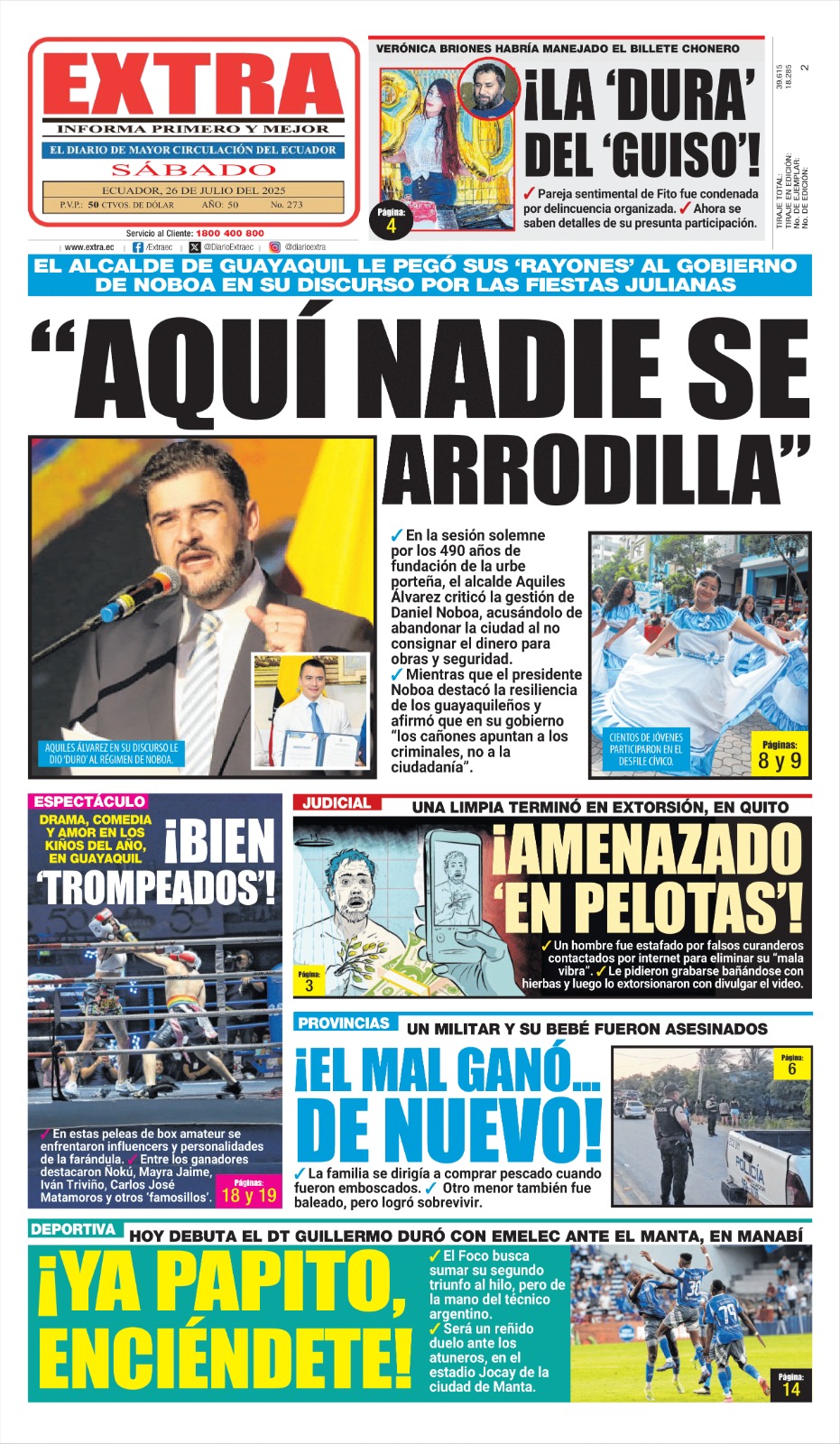 Diario - ☀️ ¡Buen día! Les compartimos la #PortadaEXTRA de este sábado ...