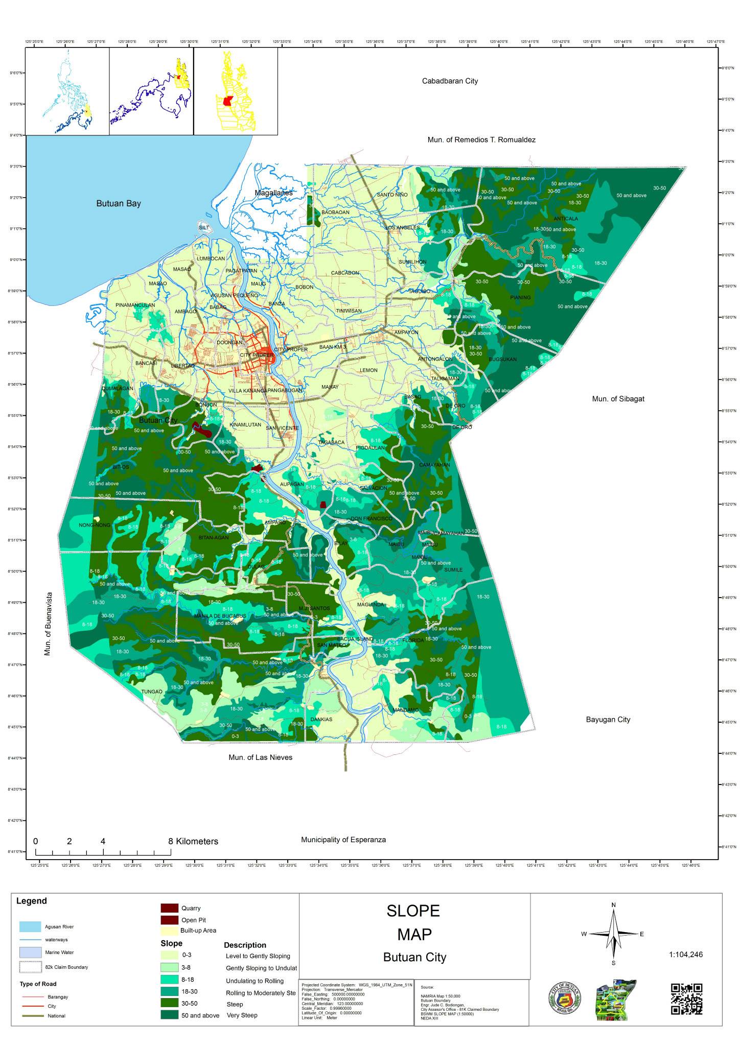 City Planning and Development Department - Butuan - SLOPE MAP Source ...