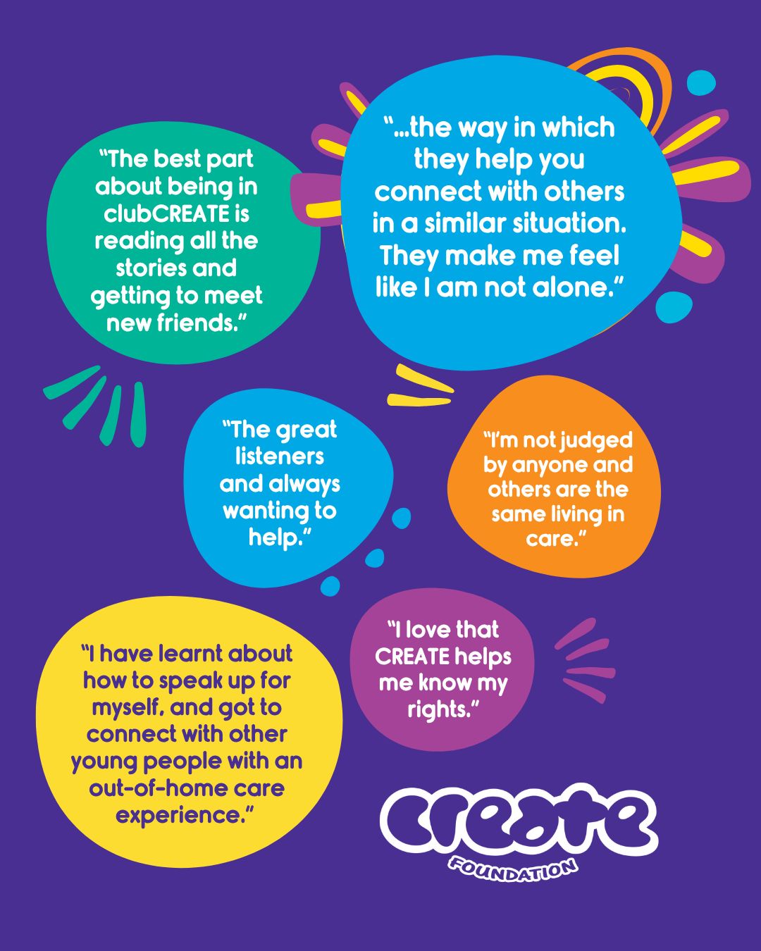 What young people say they 💜 about... - Create Foundation | Facebook