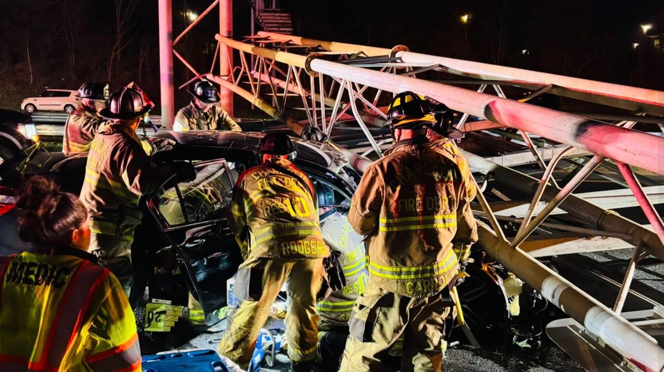 CBS - Two people are recovering after an interstate sign collapsed onto ...