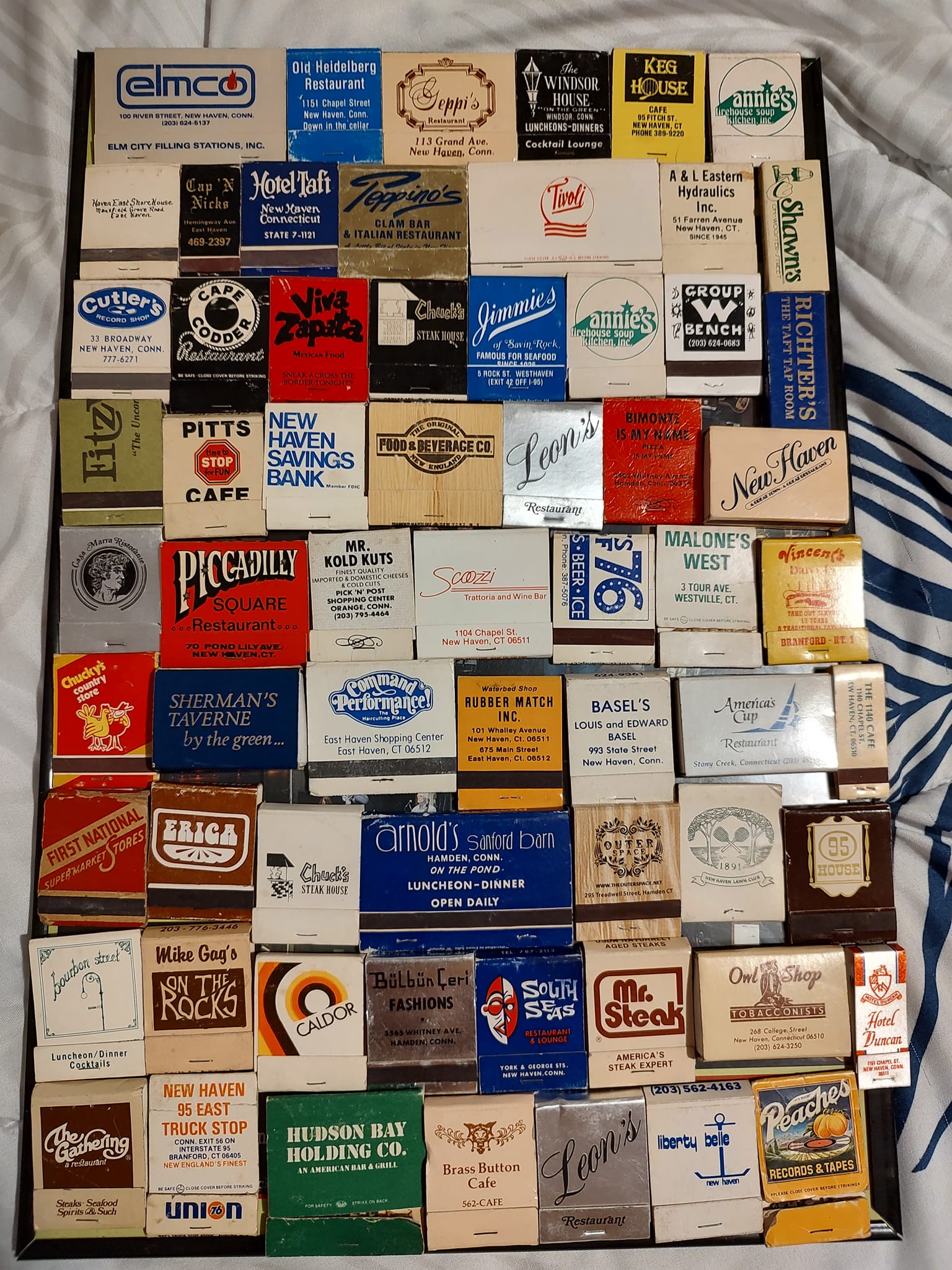 Collection of Matchbooks from New Haven Area Establishments display picture 1