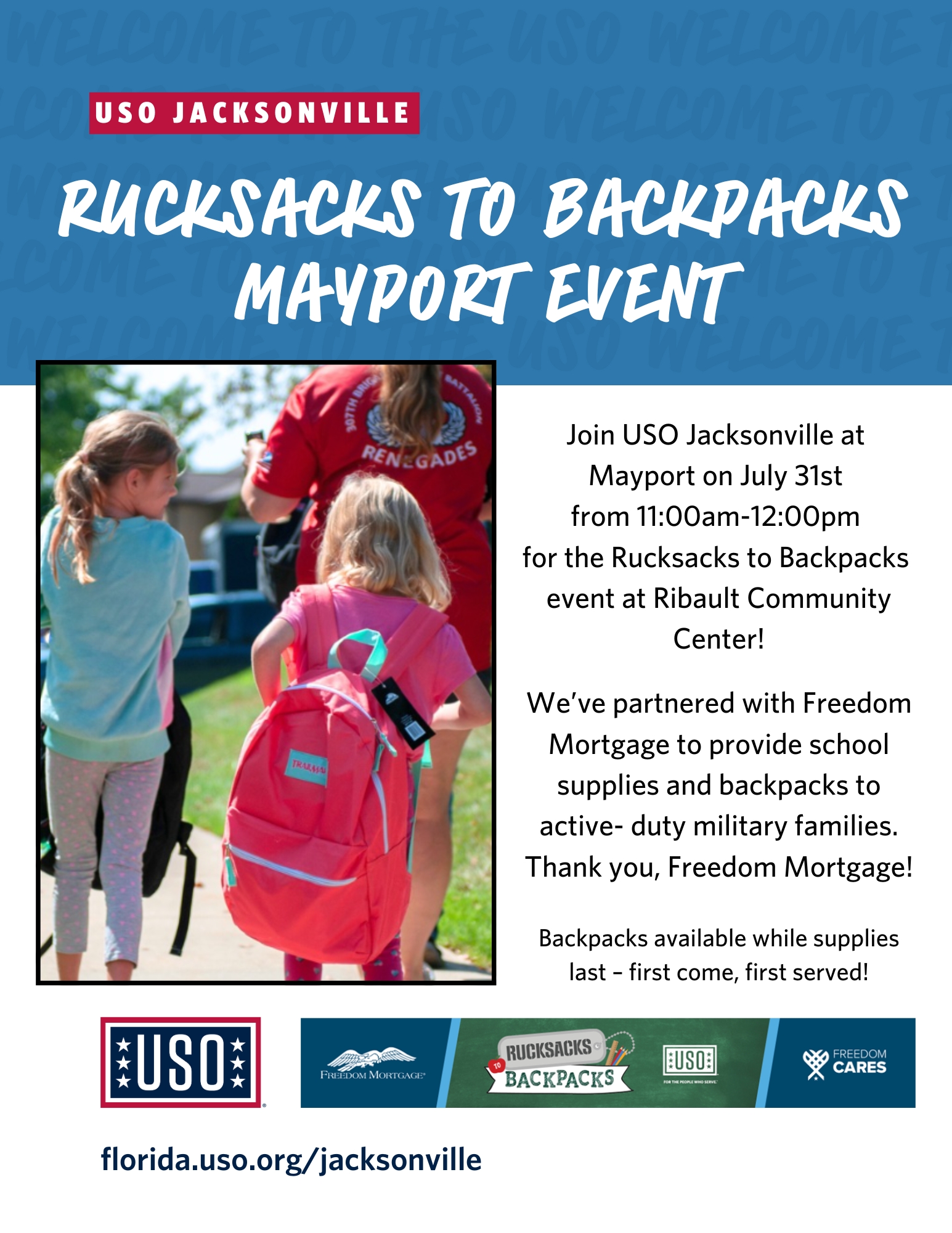 📣 REMINDER – Last Chance! 🎒 Don’t miss... - USO Jacksonville | Facebook