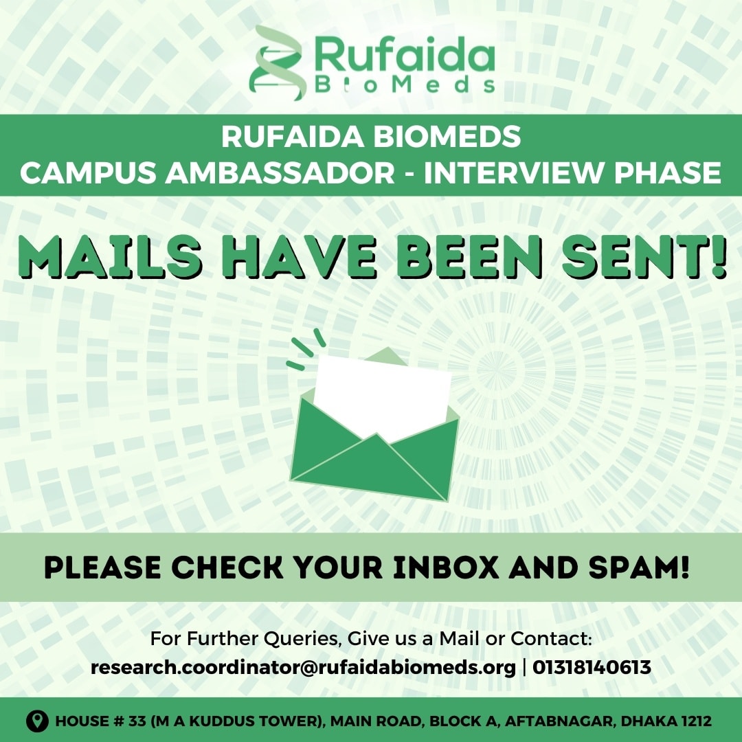 Rufaida BioMeds - 📬 Interview mails have been sent! If... | Facebook
