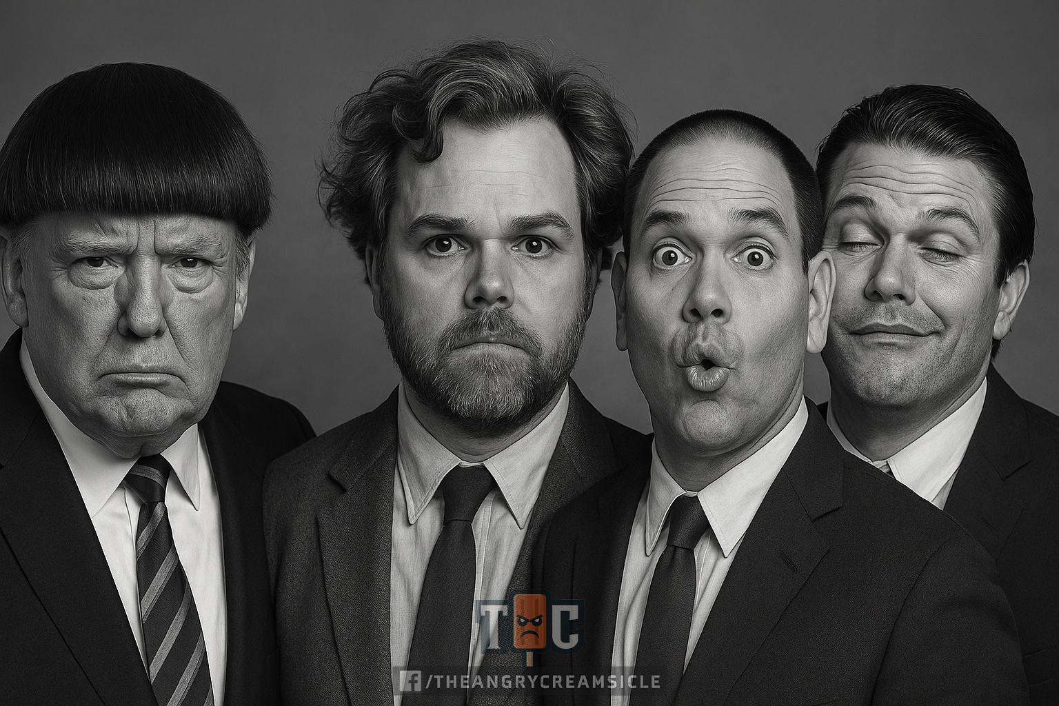 The Angry - Four stooges, one cult, and a gallon of spray tan, Felon 47 ...
