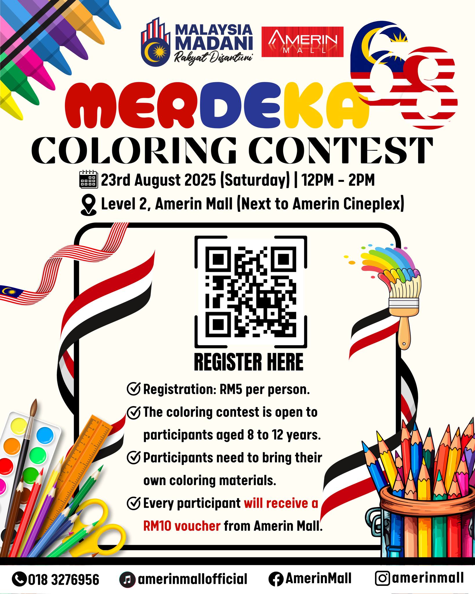 AmerinMall - 🎨 MERDEKA COLORING CONTEST AmerinMall ! 🇲🇾 .... | Facebook