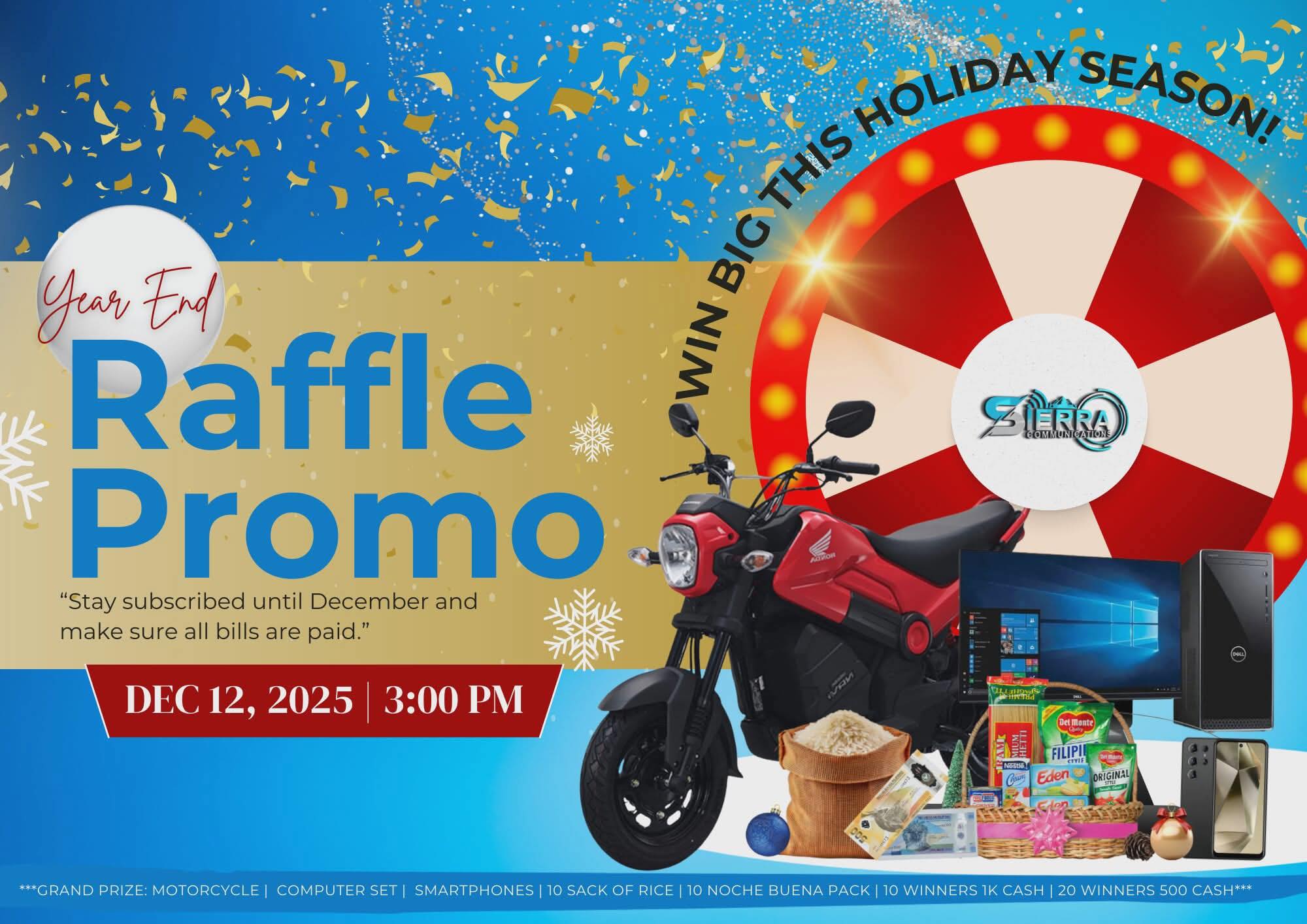 🎉‼️ EXCITING RAFFLE PROMO ALERT‼️... - Sierra Communications | Facebook
