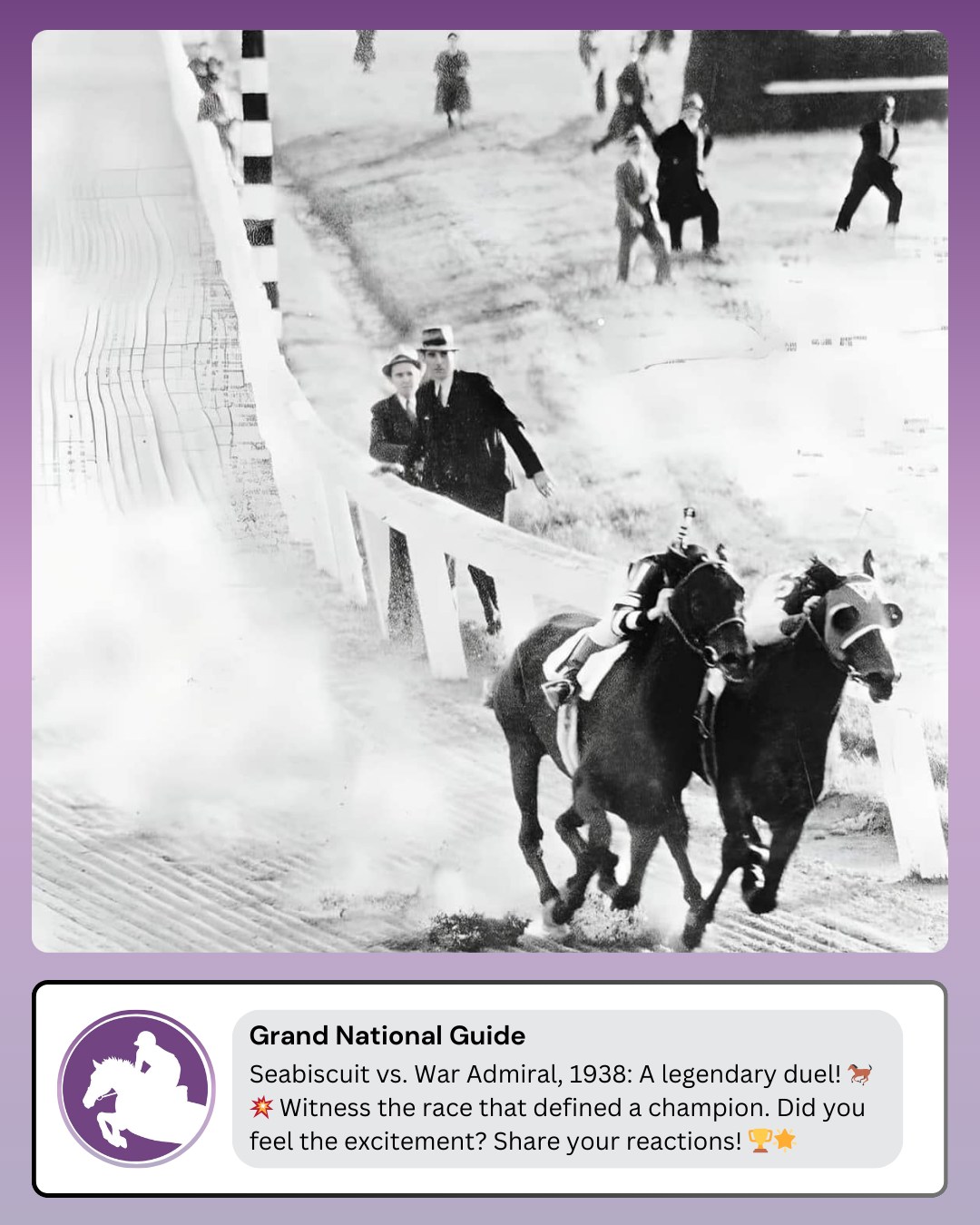 8x10 Photo Print – The Epic 1938 Seabiscuit Vs War Admiral Horse Race – Pimlico Special-501636