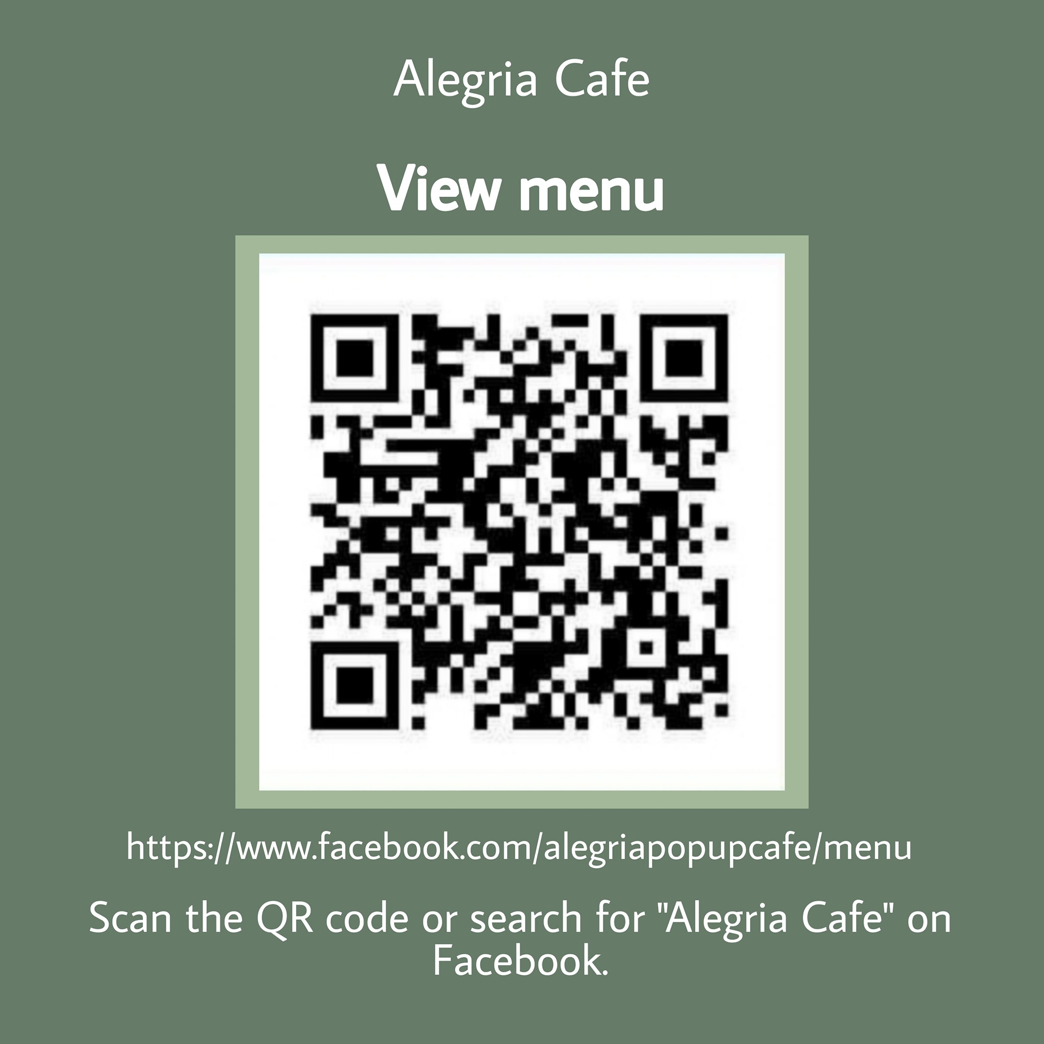 Alegria Cafe - Our Contactless QR Code Menu was made for...