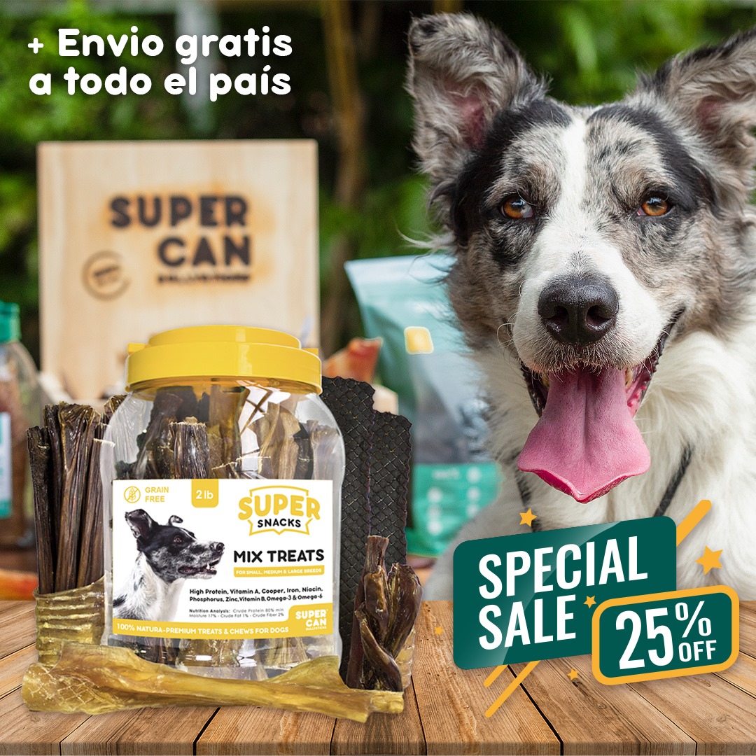 Supercan - Mega Mix Treats 2lb 🐶 Premium Snacks para perros 🐾 carne 100 ...