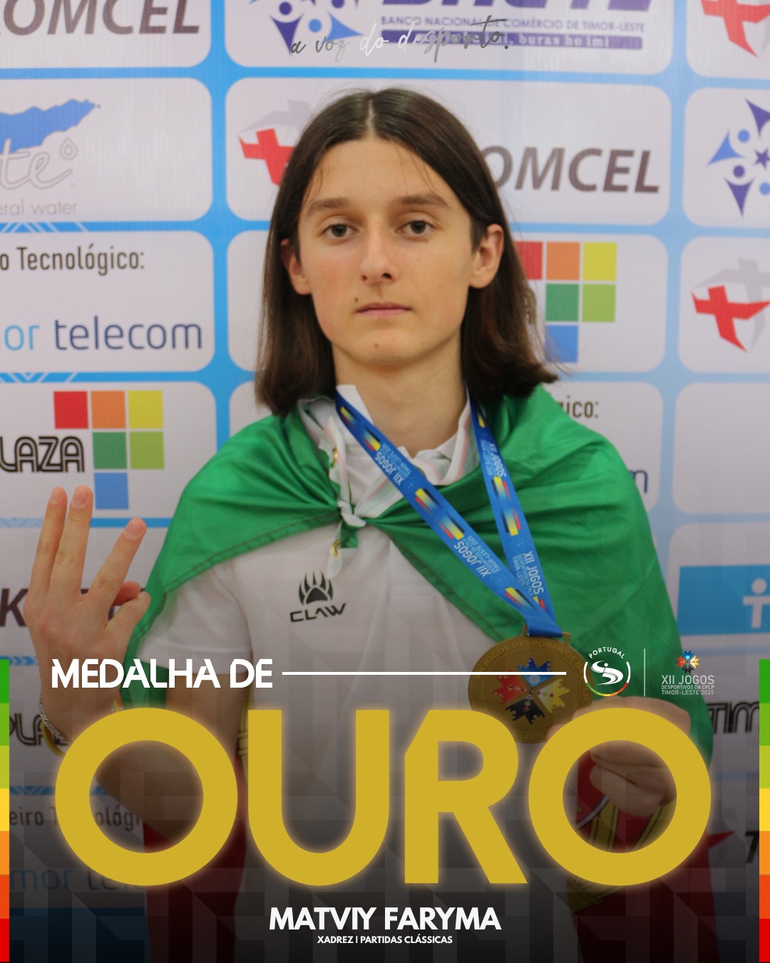 Confederação do Desporto de Portugal - 8 medalhas de ouro, 5 de prata e ...