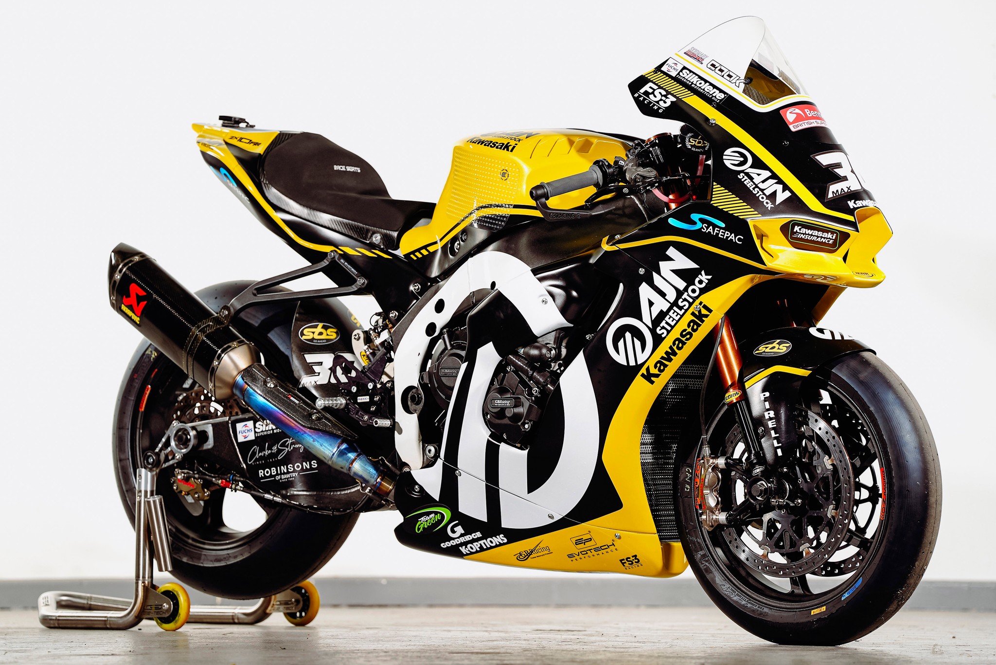 It's a fresh and vibrant look for AJN Steelstock Kawasaki at