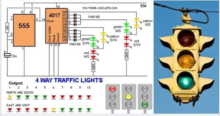 How to Create Four Way Traffic... - Electrical Engineering