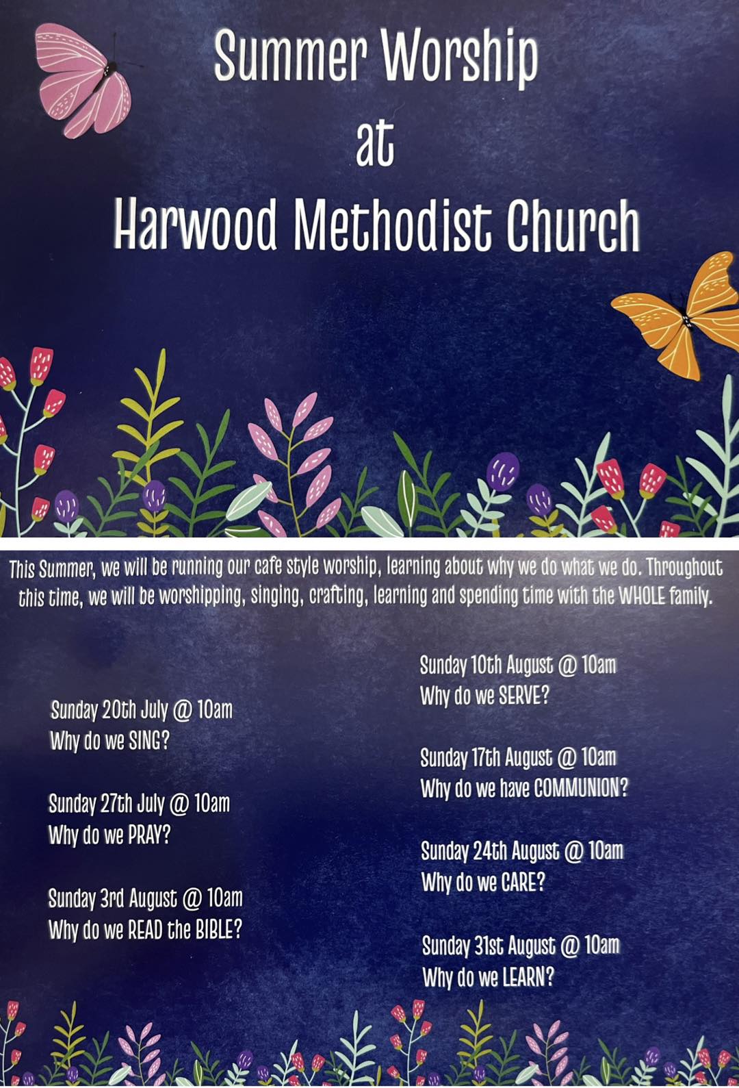 Harwood - Every summer Harwood Methodist Church has a summer worship ...