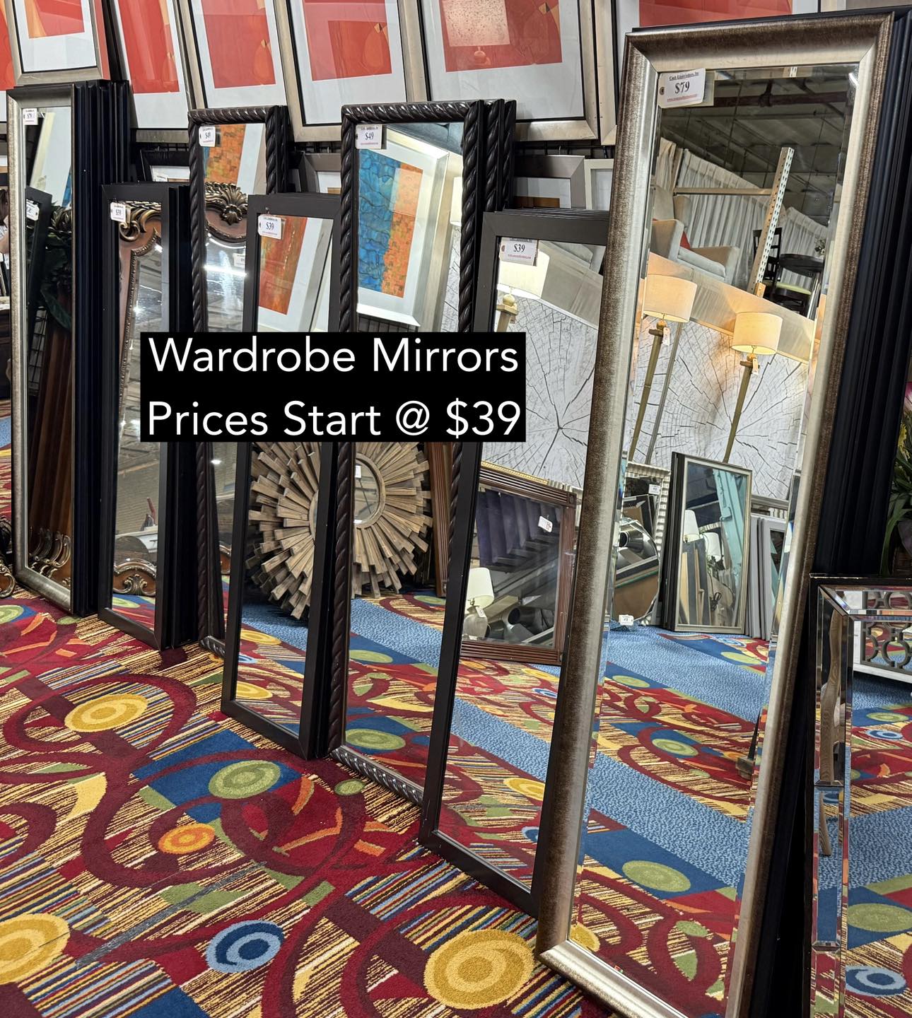 Cash - Large inventory of wardrobe mirrors in stock with prices ...