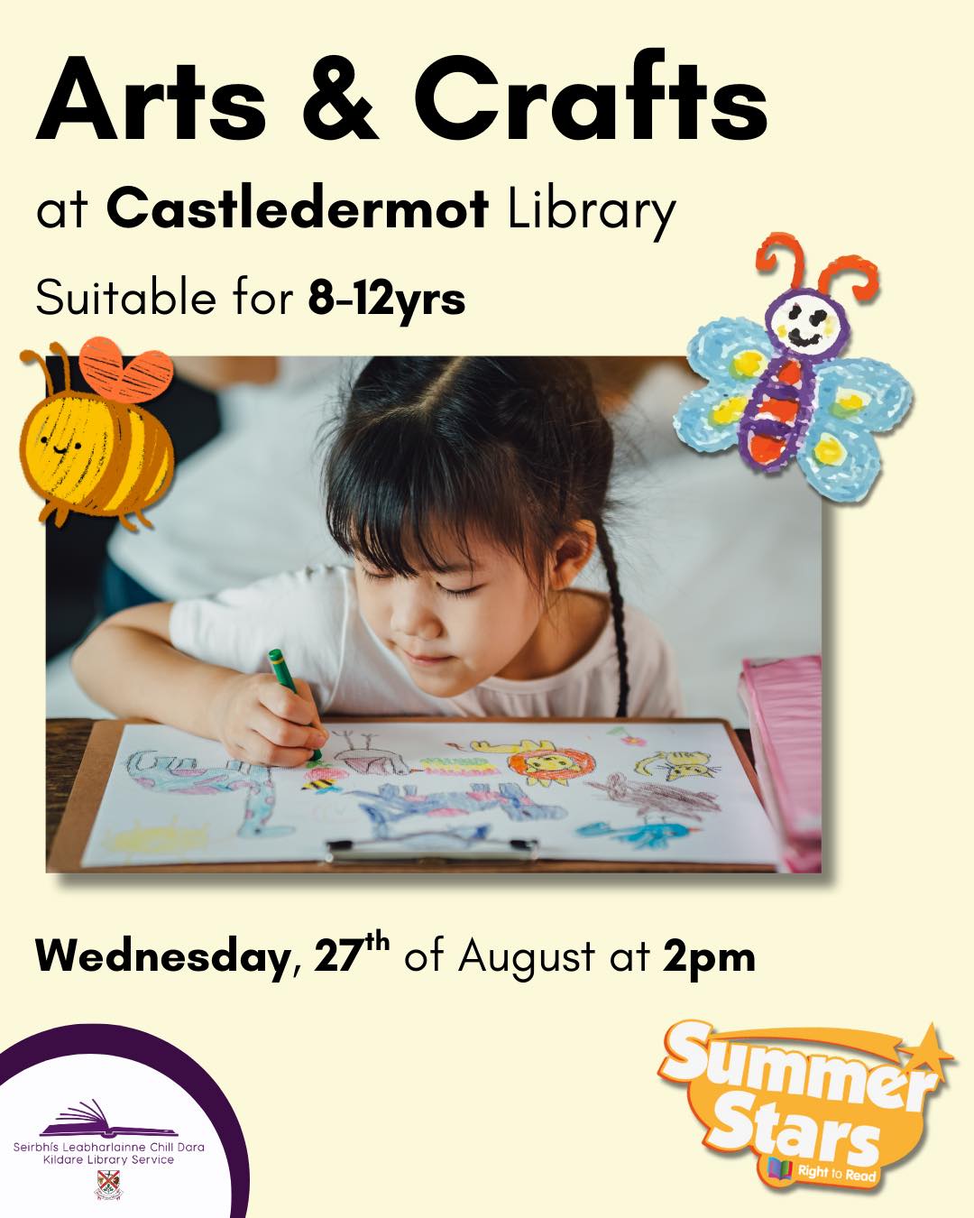 Kildare - Arts and Crafts for Ages 8–12yrs Wednesday, 27 August at 2pm ...