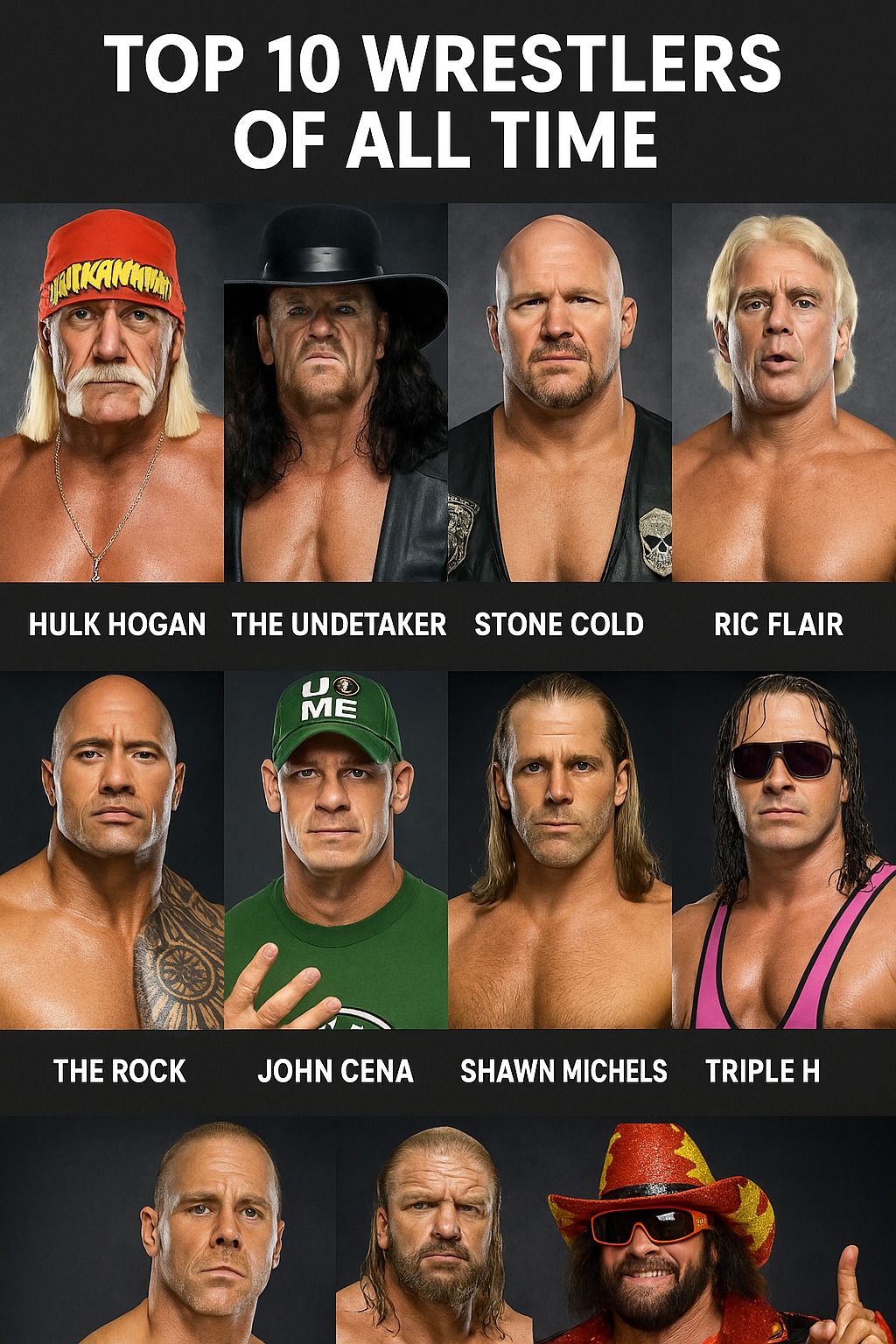Top 10 Wrestlers of all time 💯💪🏻