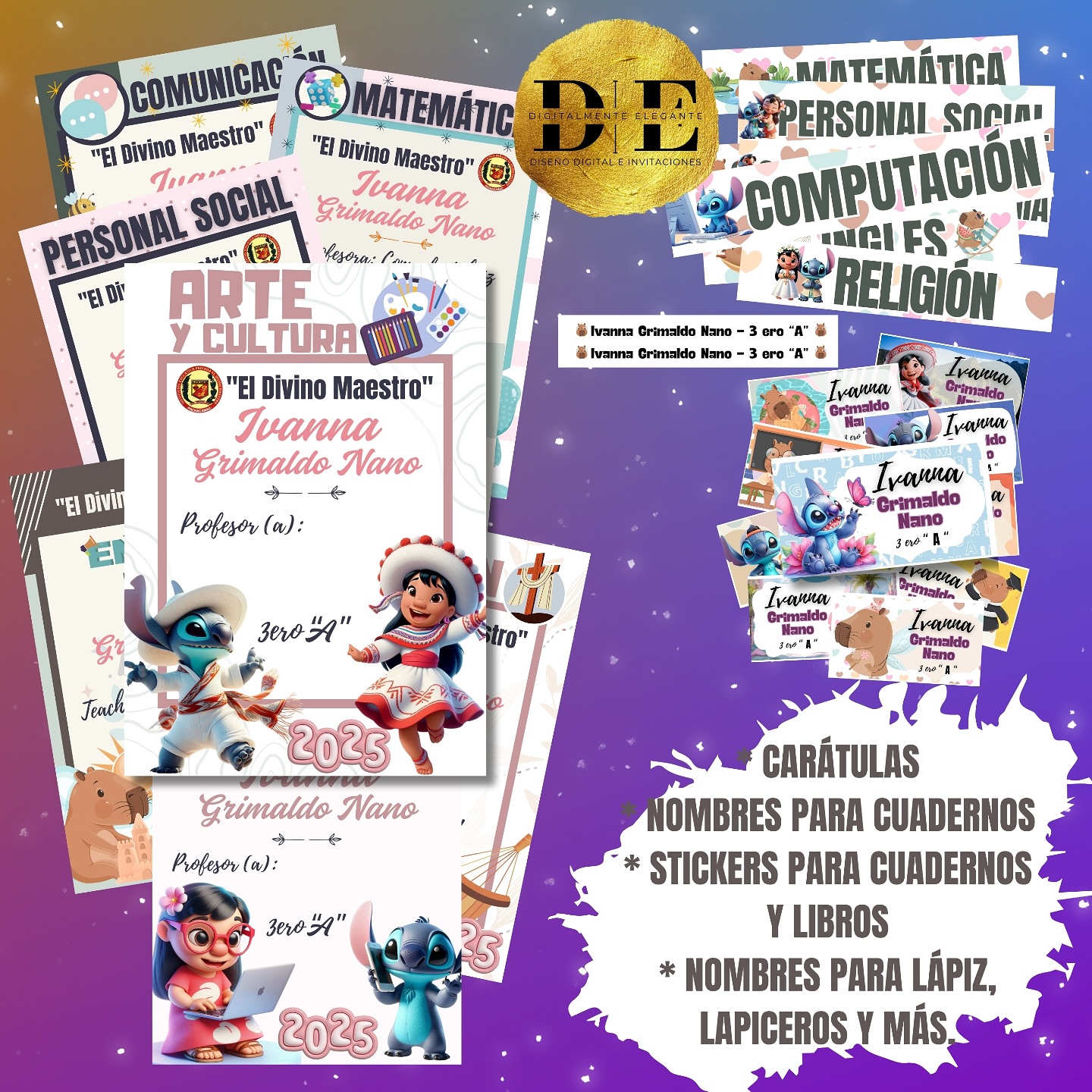 Scrap - KIT DE CARÁTULAS + ASIGNATURAS ️ Diseños de carátulas 📒 Diseños ...