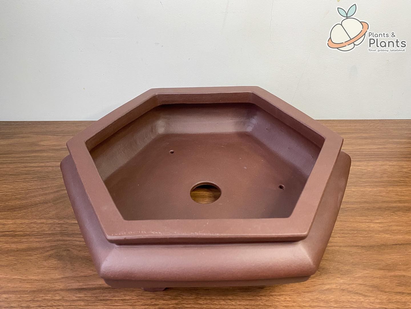 Hexagon Zisha Pot (ZS10) 六方紫砂盆(ZS10） Size 尺寸Exterior 外