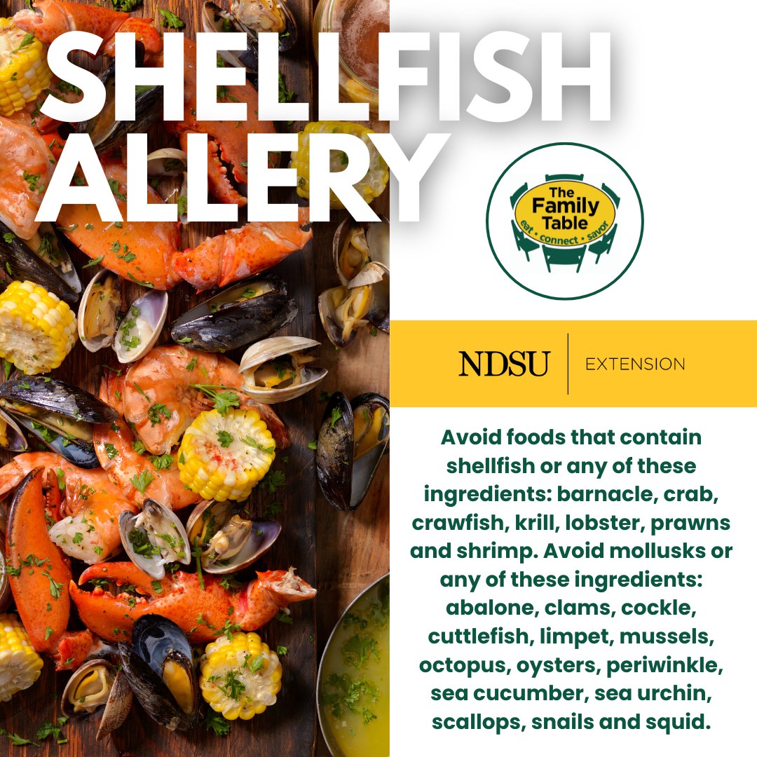 A common food allergy is shellfish.... - The Family Table | Facebook