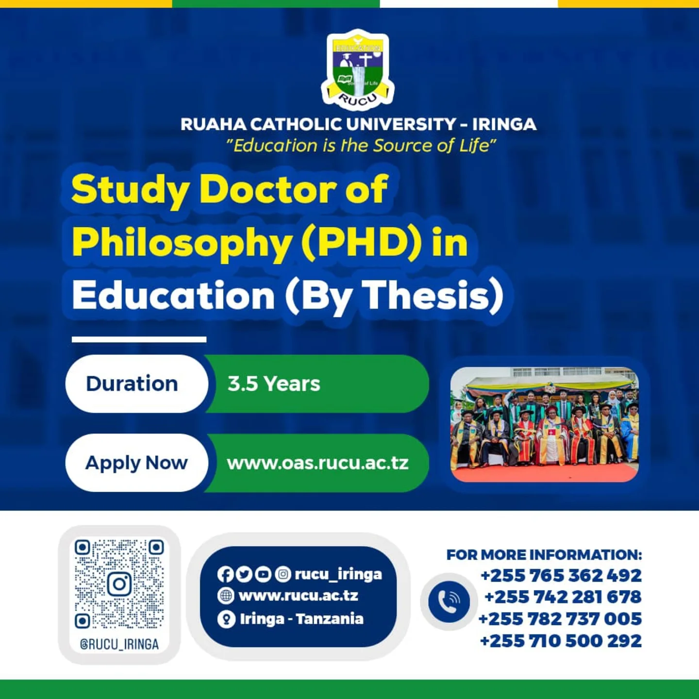 Ruaha Catholic University - RUCU | Iringa