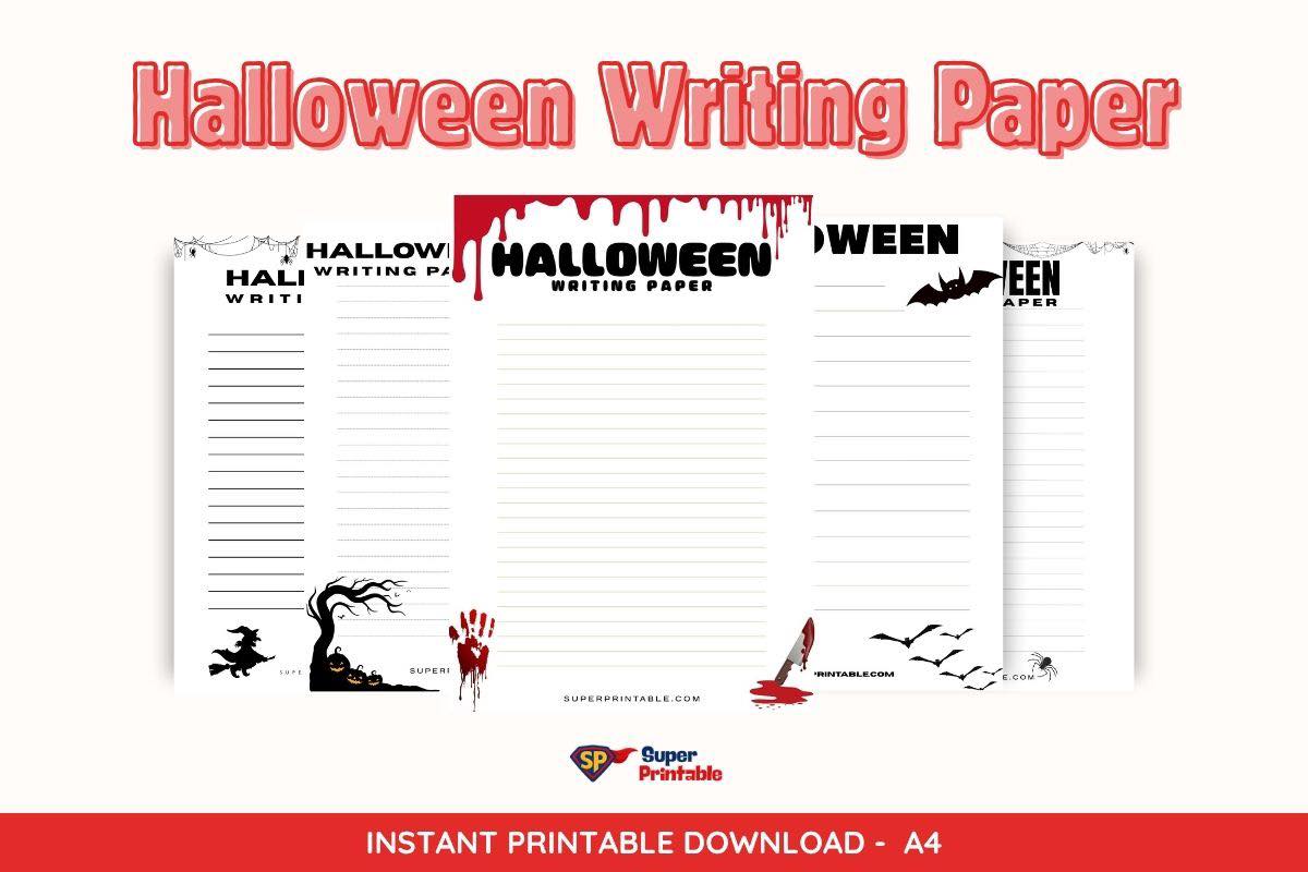 SuperPrintable - 20 Free Halloween Writing Paper... | Facebook