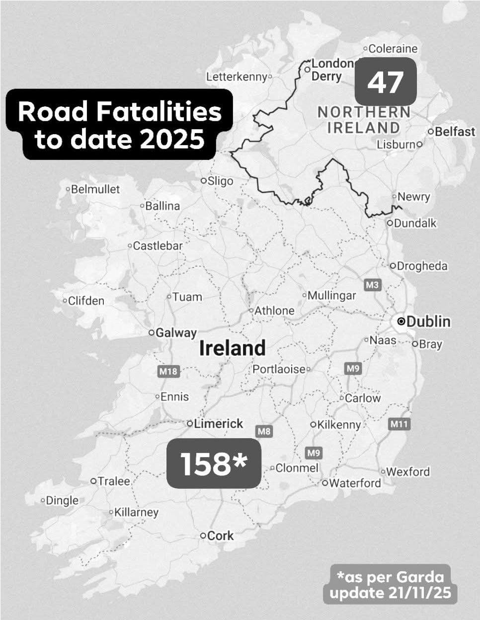 NI - 📣 ROAD DEATHS ON THE ISLAND 2025 To see the figures of the number ...