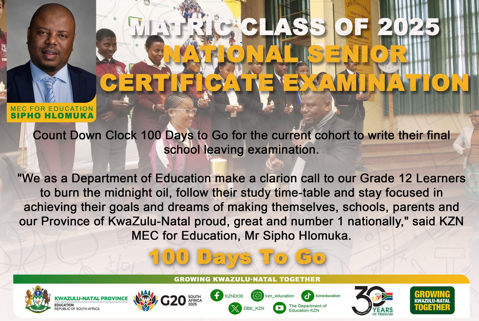 KZNDOE - Matric Class of 2025 National Senior Certificate Examination ...