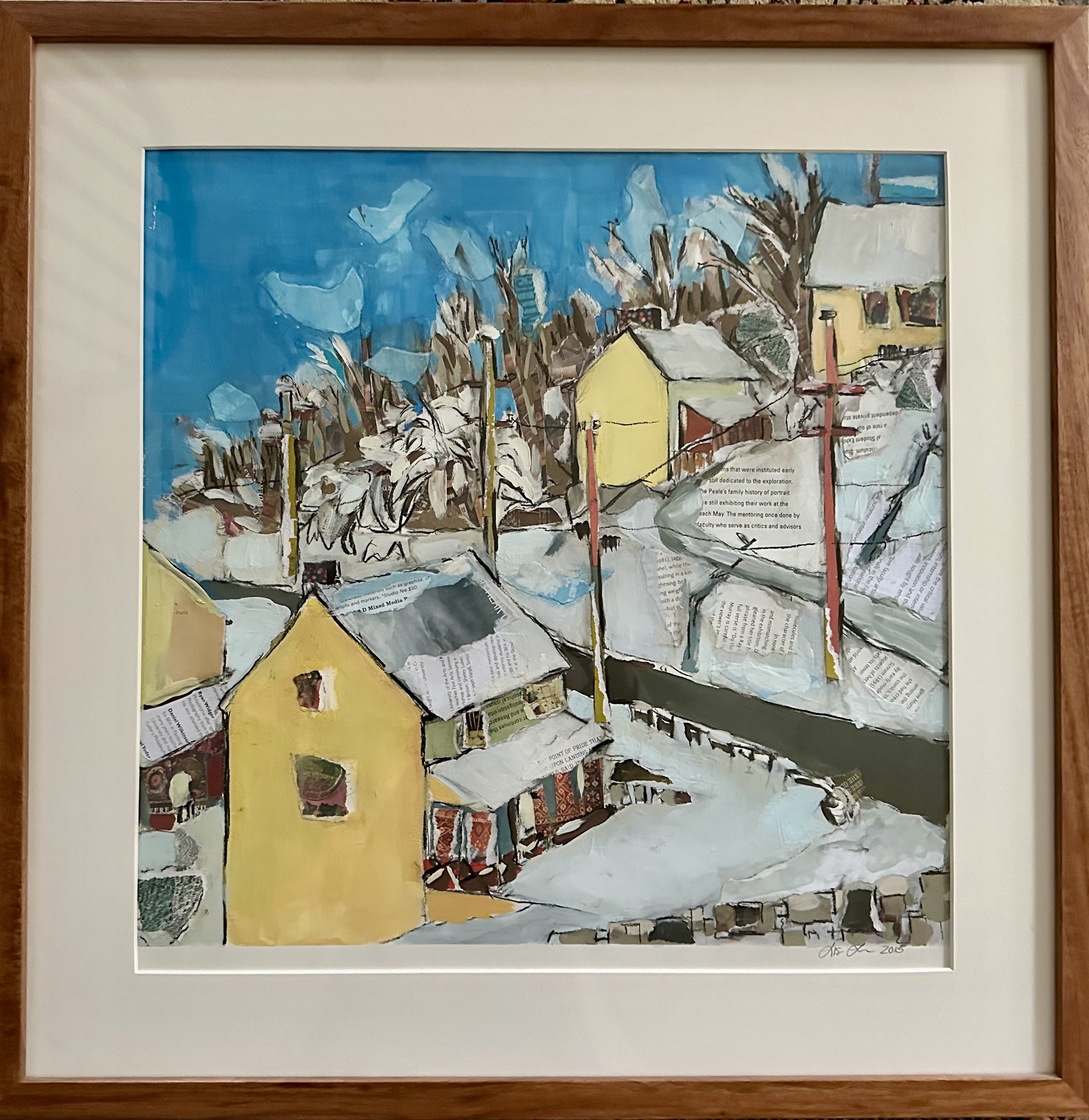 Colored pencil artwork by Lisa Zadravec on display at Eastside Gallery