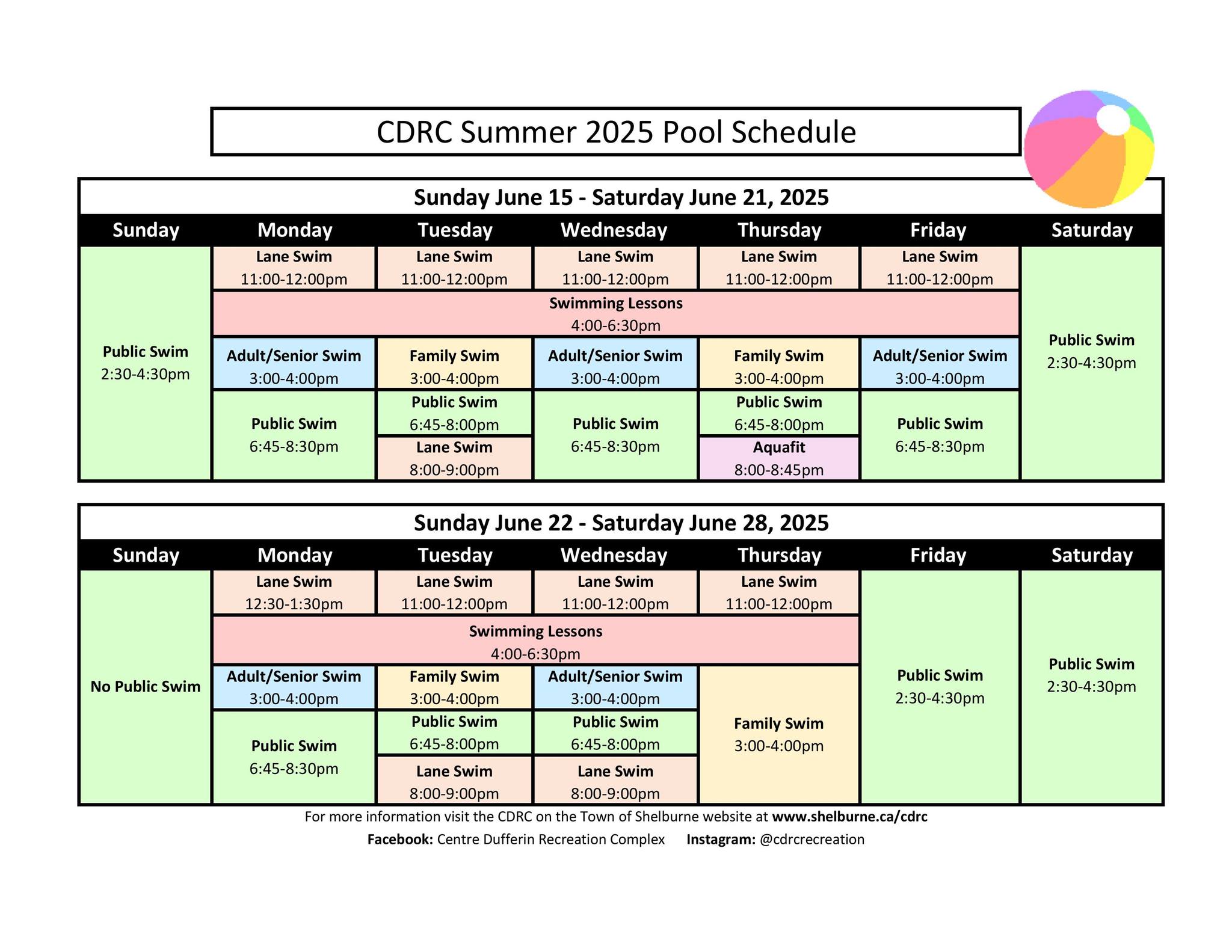 Centre - The CDRC is now open for the summer! ☀🏊 -- For more ...