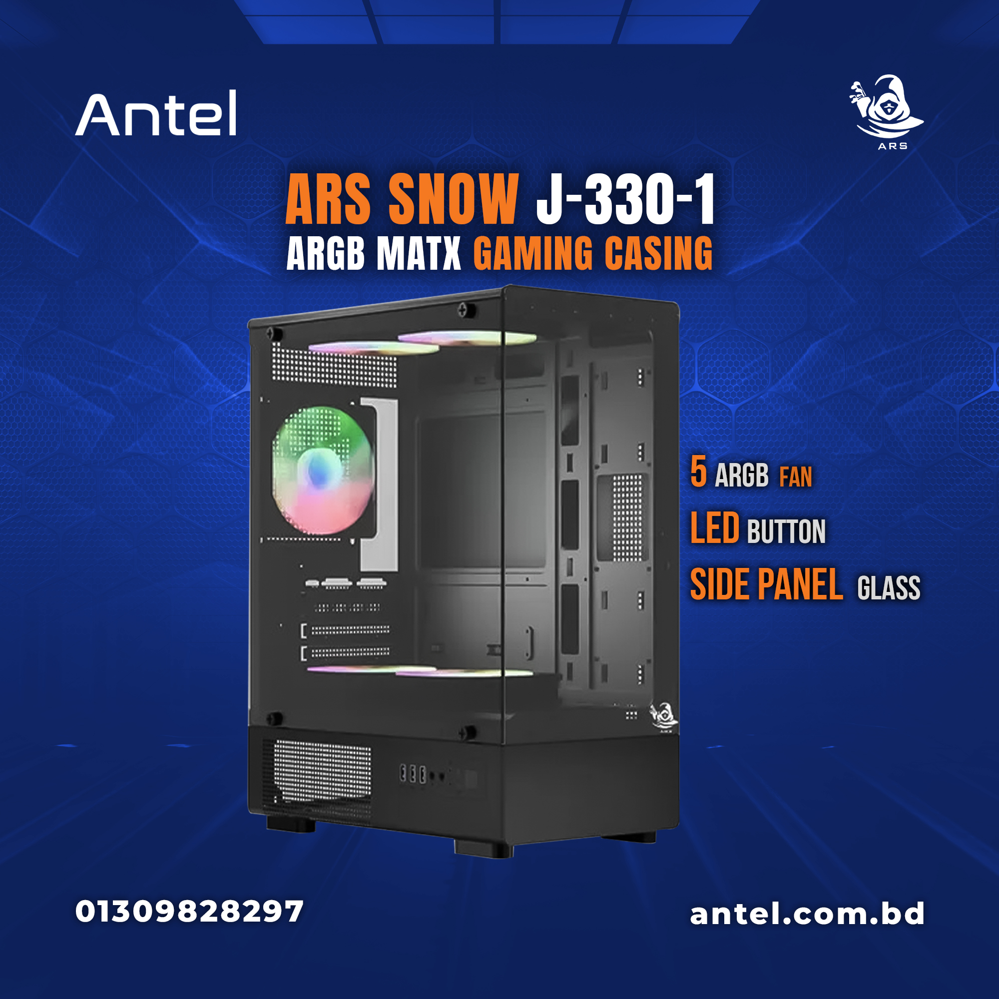 Antel.com.bd - ARS Snow White & Black J-330-1 Gaming... | Facebook