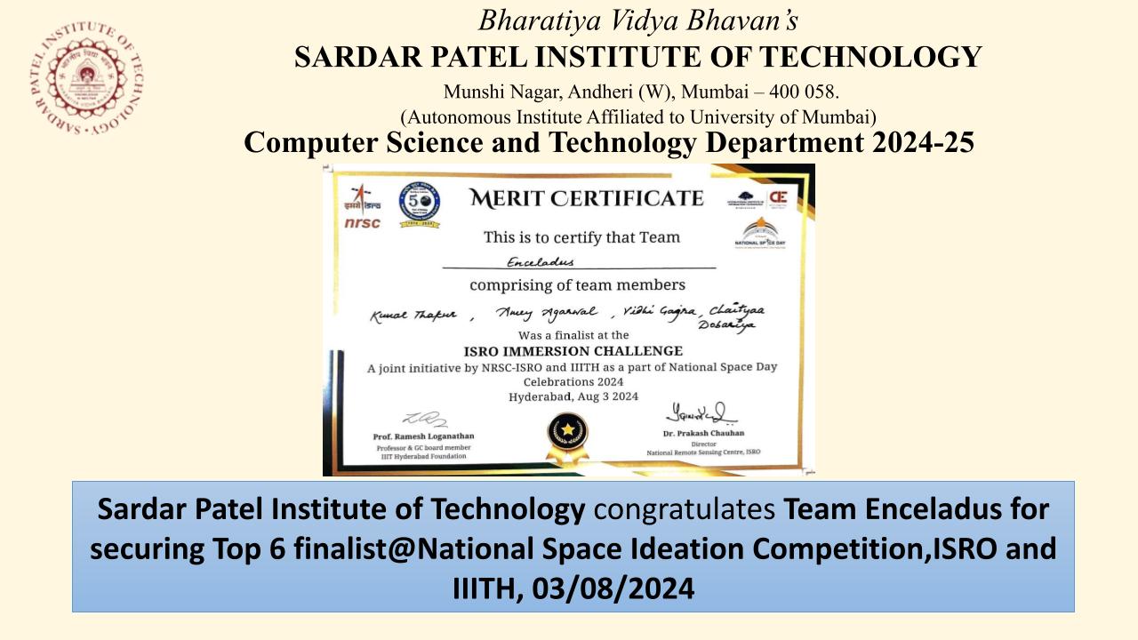 Sardar Patel... - Sardar Patel Insititute Of Technology | Facebook