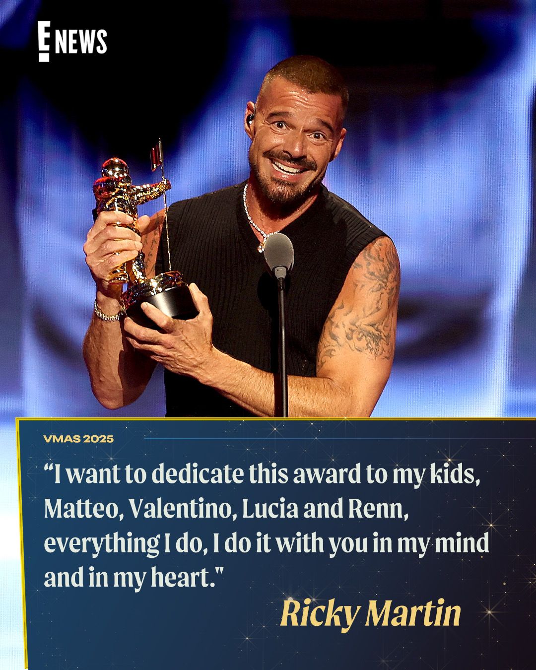 E! News - Ricky Martin is livin’ la vida grateful at the... | Facebook