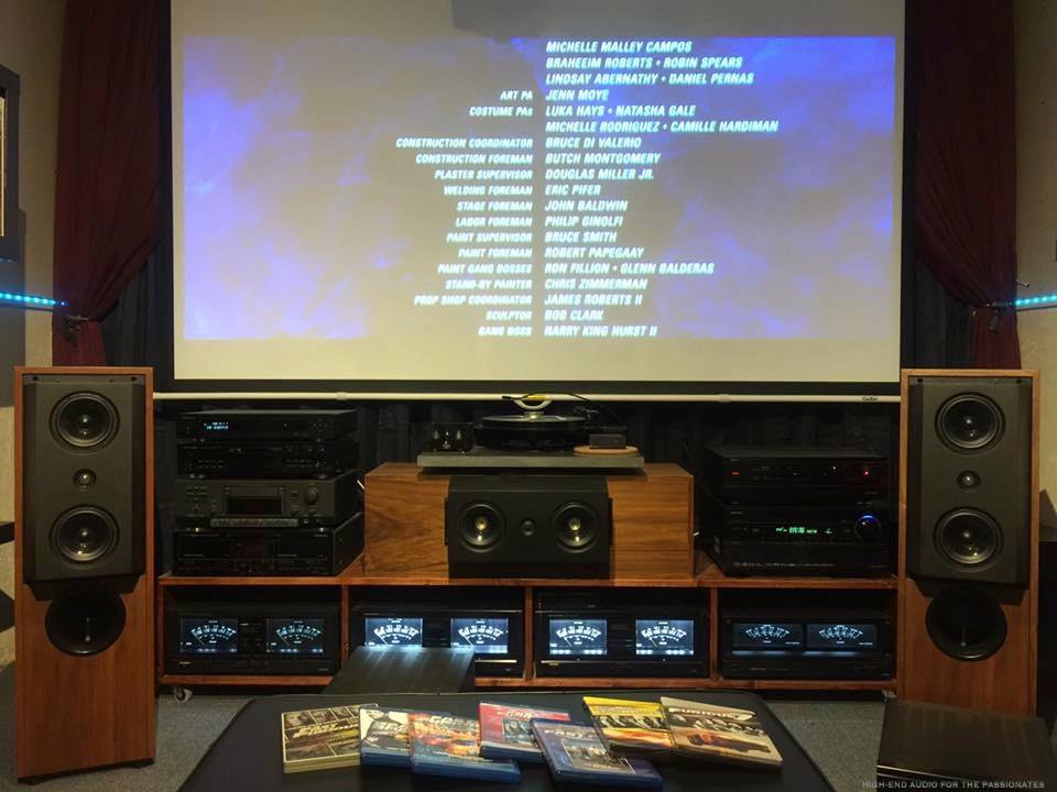 Onkyo M-508, M-504 and M-5030 along the bottom, with a TX-NR3007