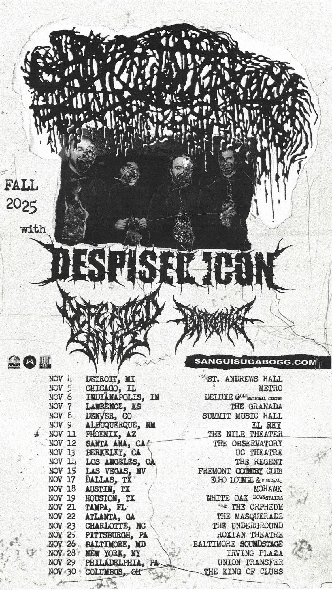 Sanguisugabogg announce US tour with Despised Icon, Defeated