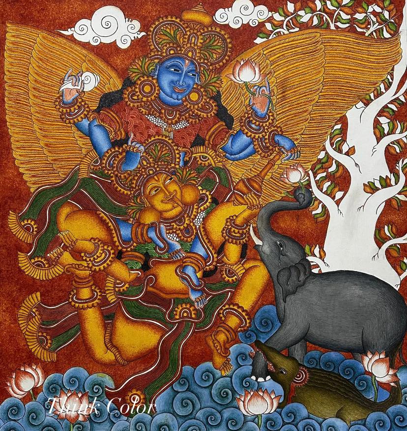 Think - This beautiful Kerala mural style of painting was made by my ...