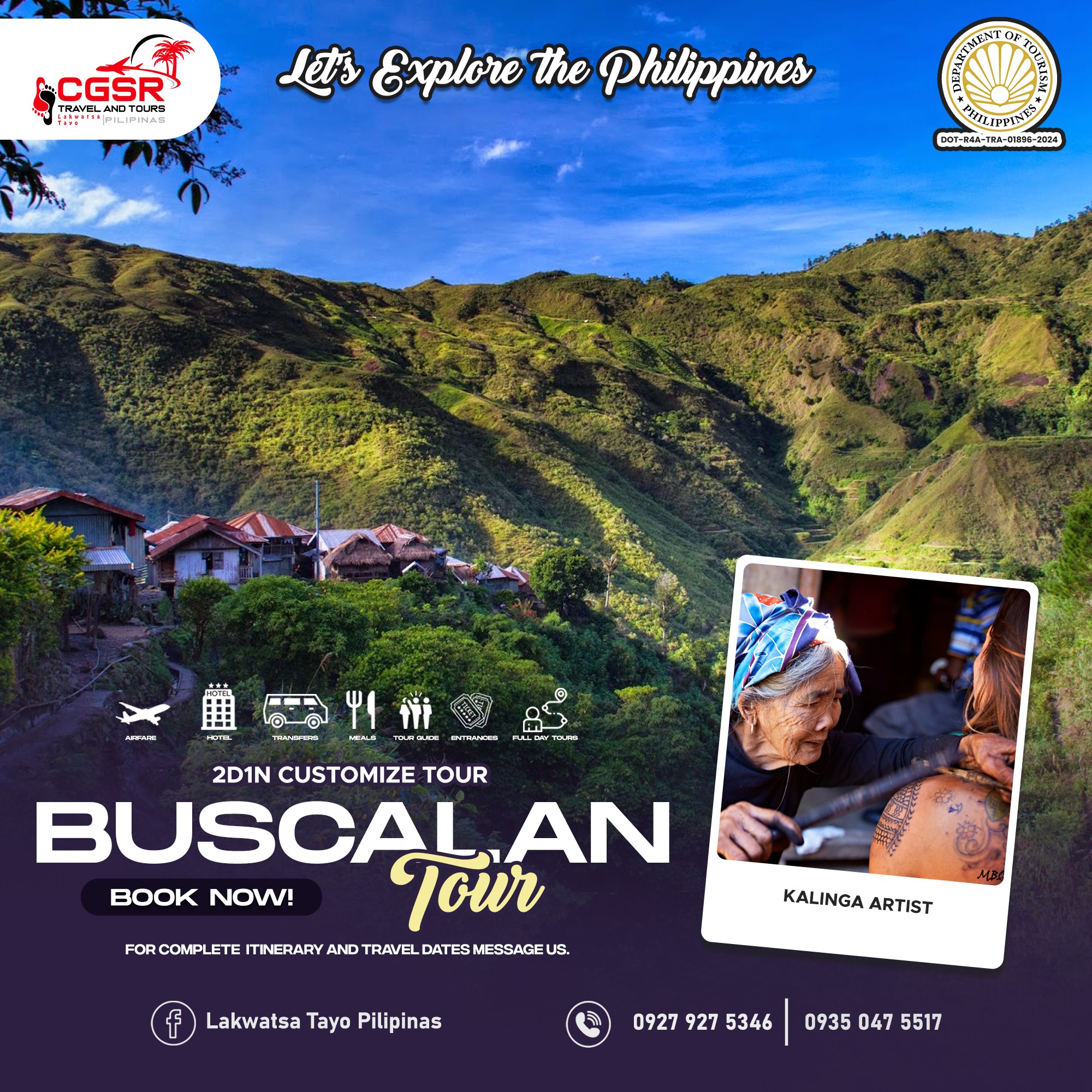 CGSR - 2D1N BUSCALAN TOUR PACKAGE 🏷️RATE PER PERSON: P3800/PAX Let's ...