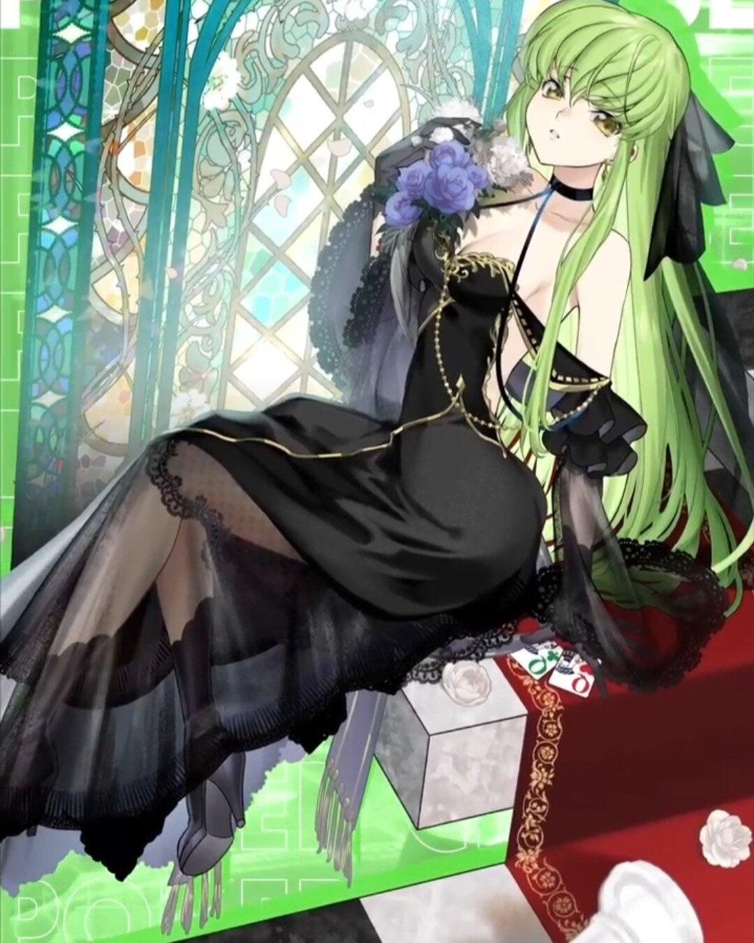 code geass cc black dress ✨ C.C. – Gown ver. ✨ This elegant new design is now available for pre-order! Featuring sheer lace, golden chains, and a stunning silhouette—don't miss out on this fan-favorite look. 🖤 spring26add DAZY Solid Color Pleated Size:Custom Made: Your specific measurements