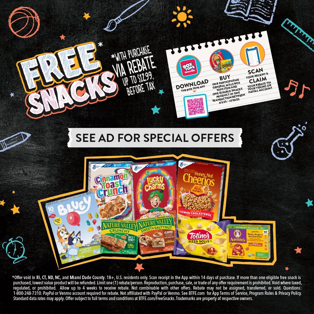 Associated - 🎉 FREE SNACKS ALERT! 🎉 Get your favorite snacks like Bluey ...